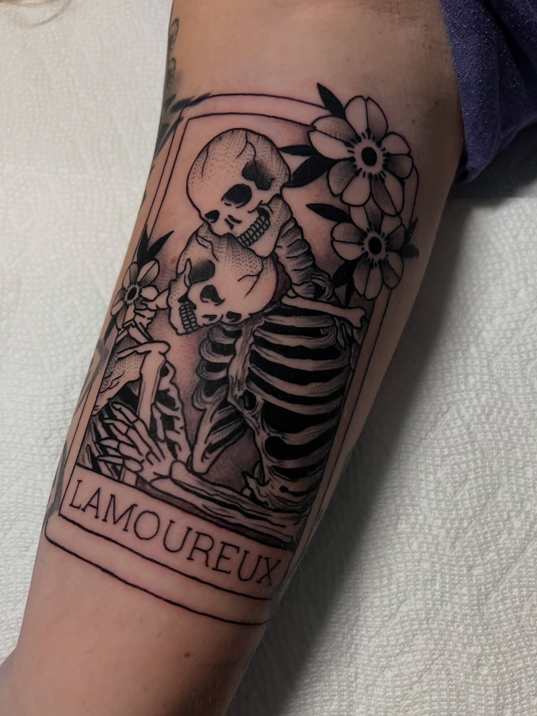 Tattoo by @h.gonzalez_tattoos — black_and_grey, lettering_script