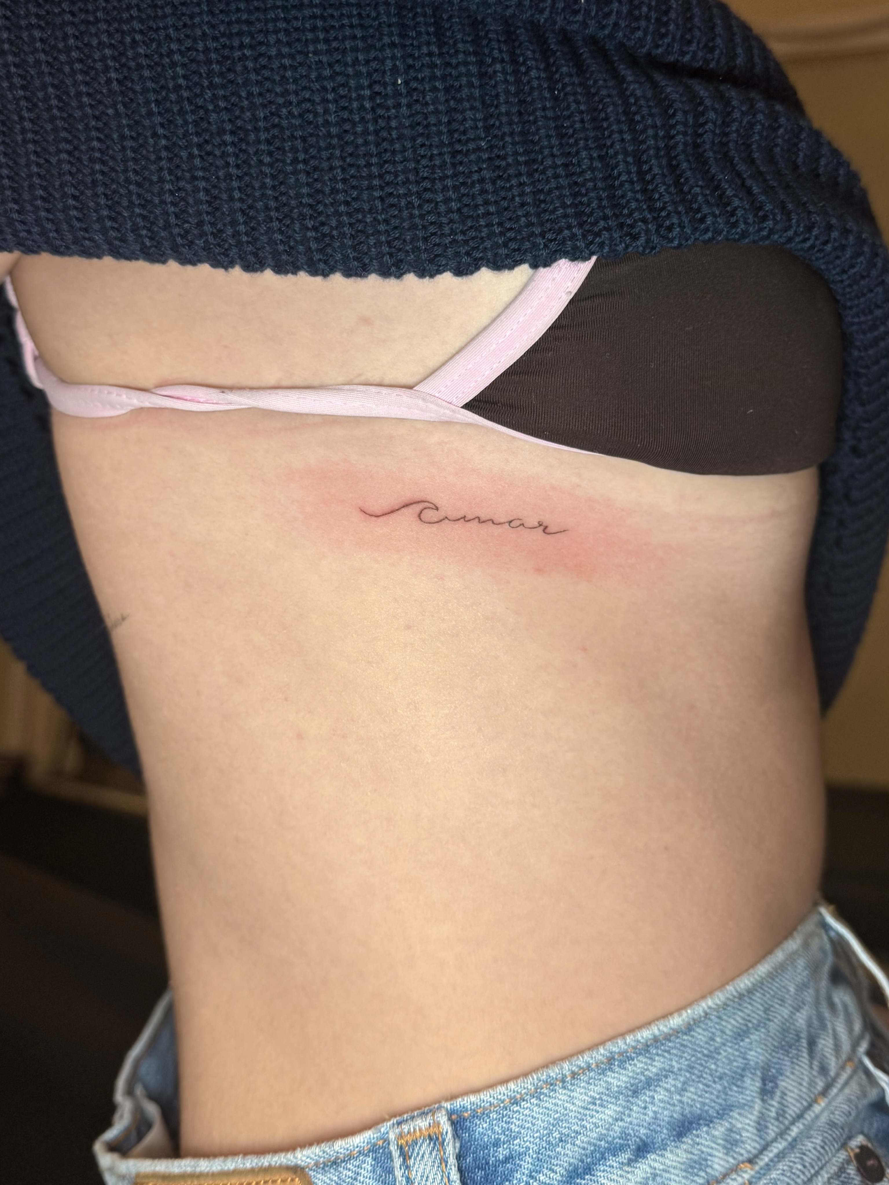 Tattoo by @alenanebotattoos — fine_line, lettering_script