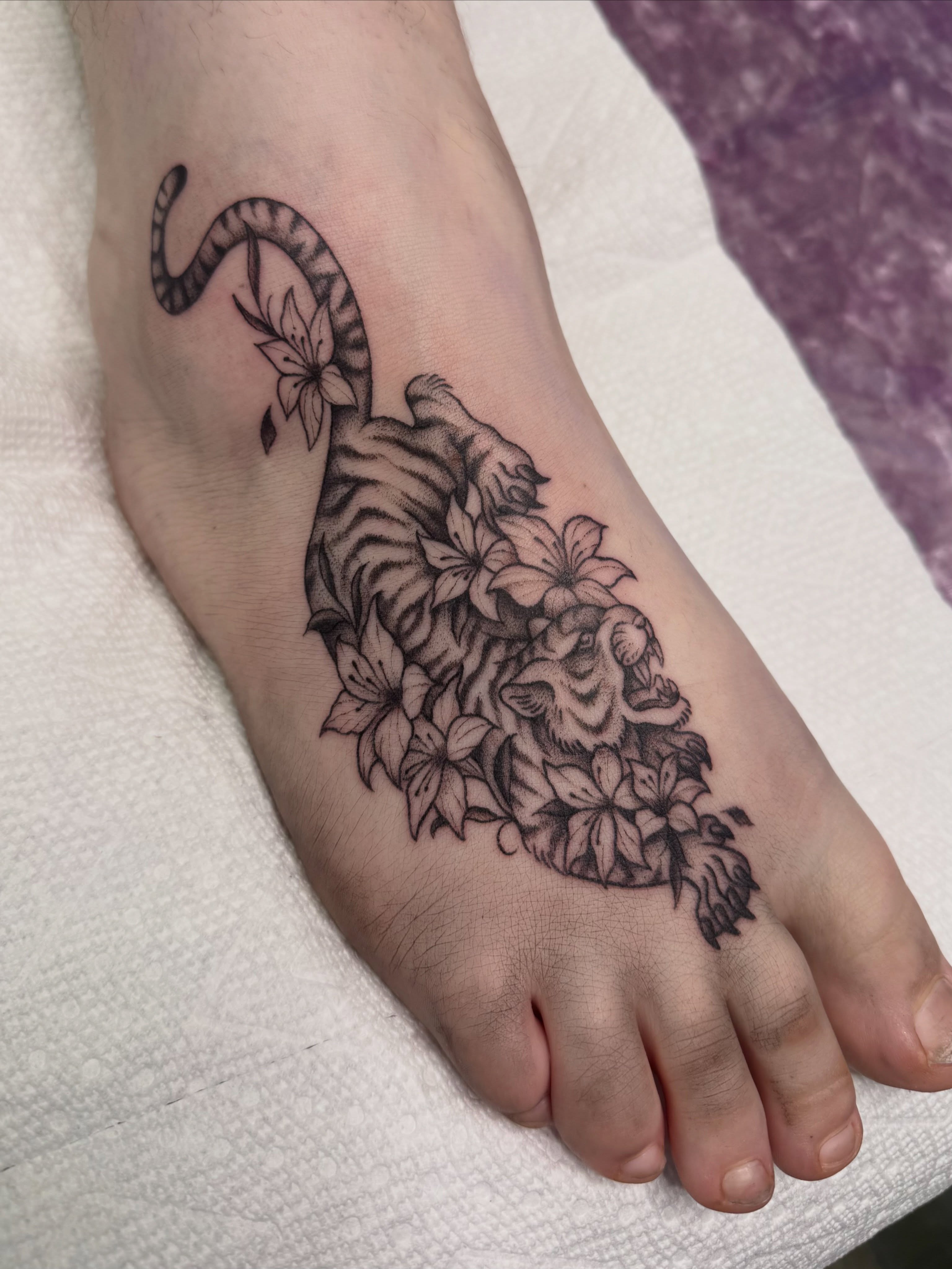 Tattoo by @erica_tats — black_and_grey