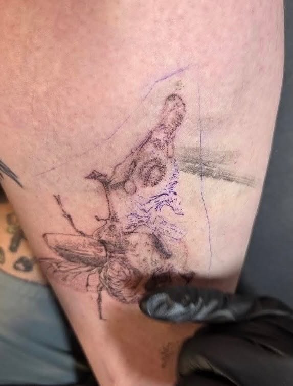 Tattoo by @carlosmoralesink — black_and_grey