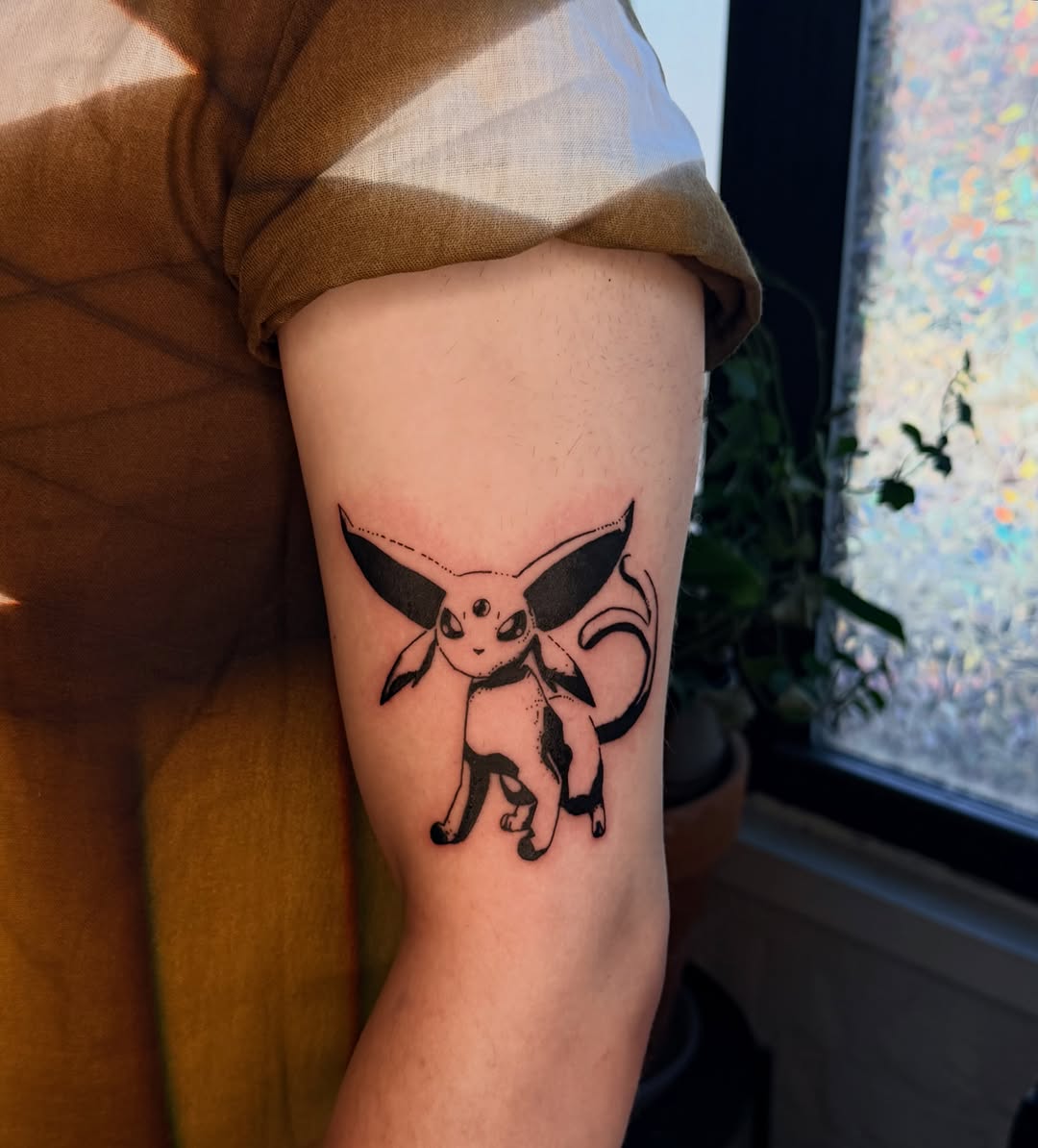 Tattoo by @isthepainok — black_and_grey, anime