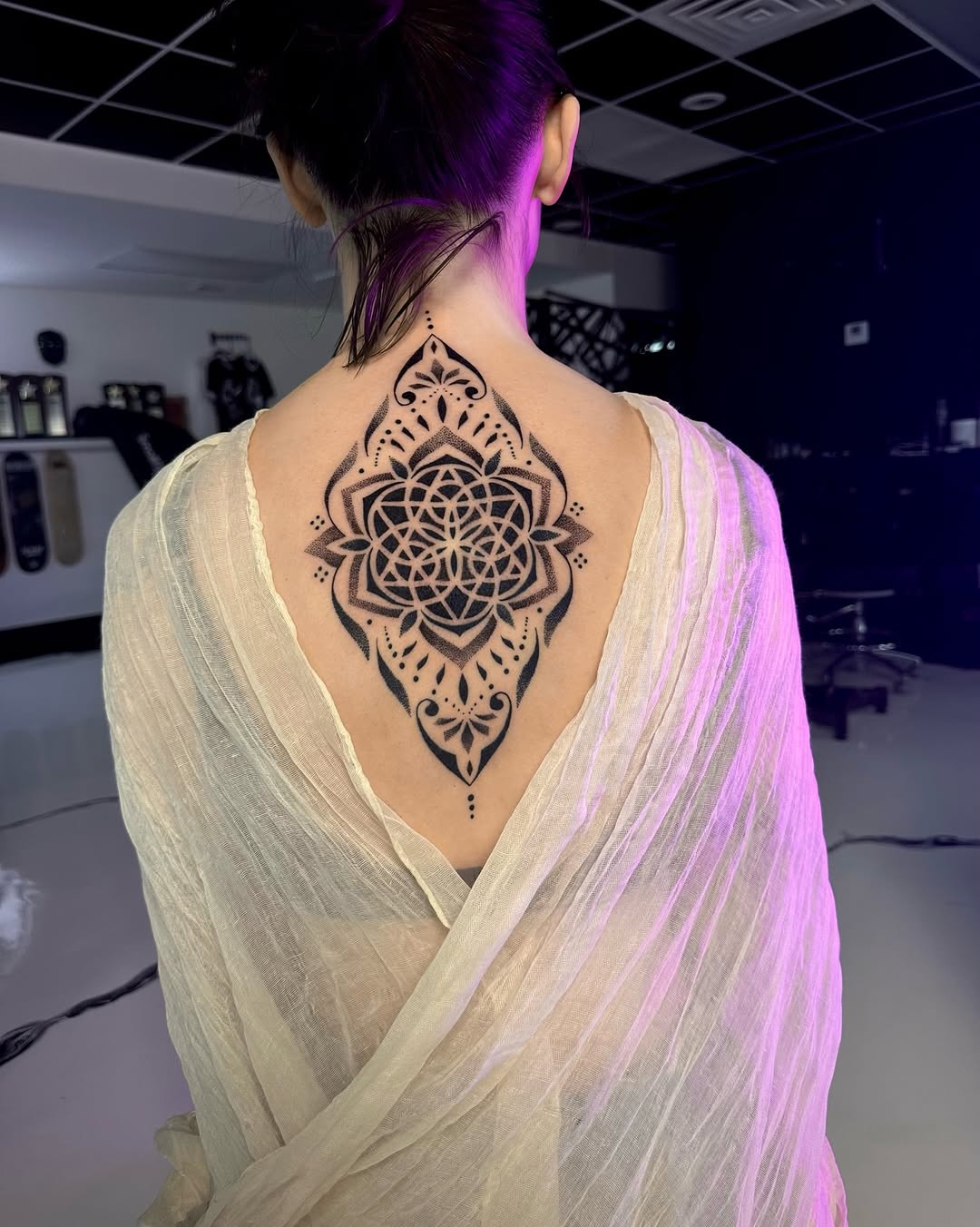 Tattoo by @nairadots — geometric, dotwork