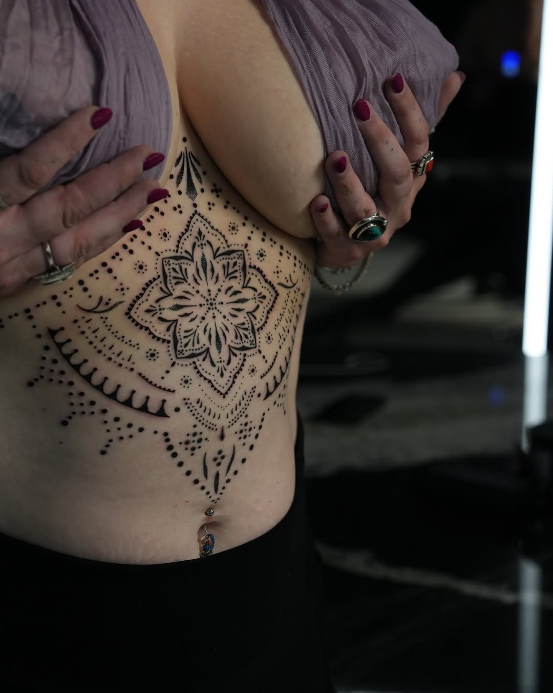 Tattoo by @nairadots — dotwork, ornamental