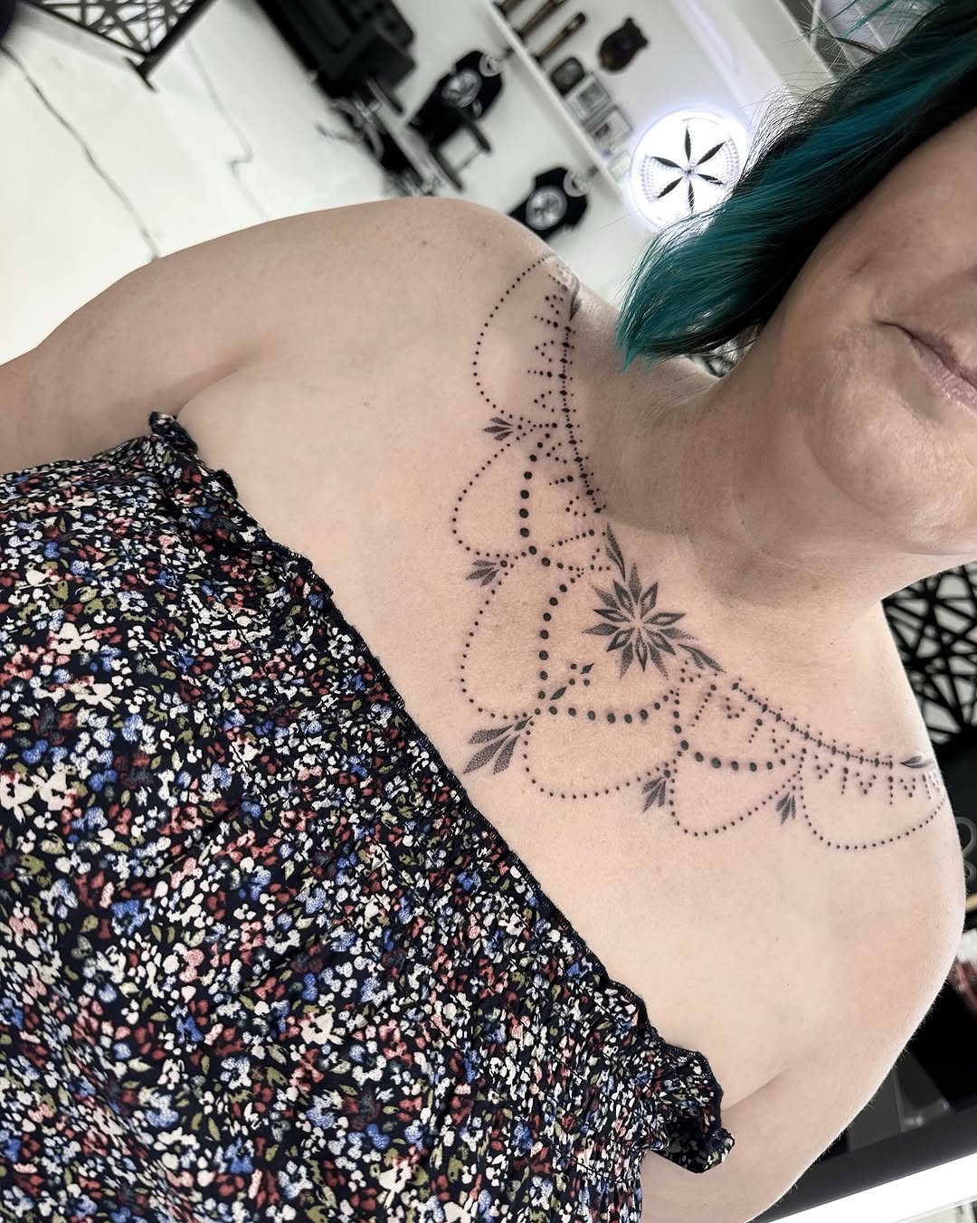 Tattoo by @nairadots — dotwork, ornamental