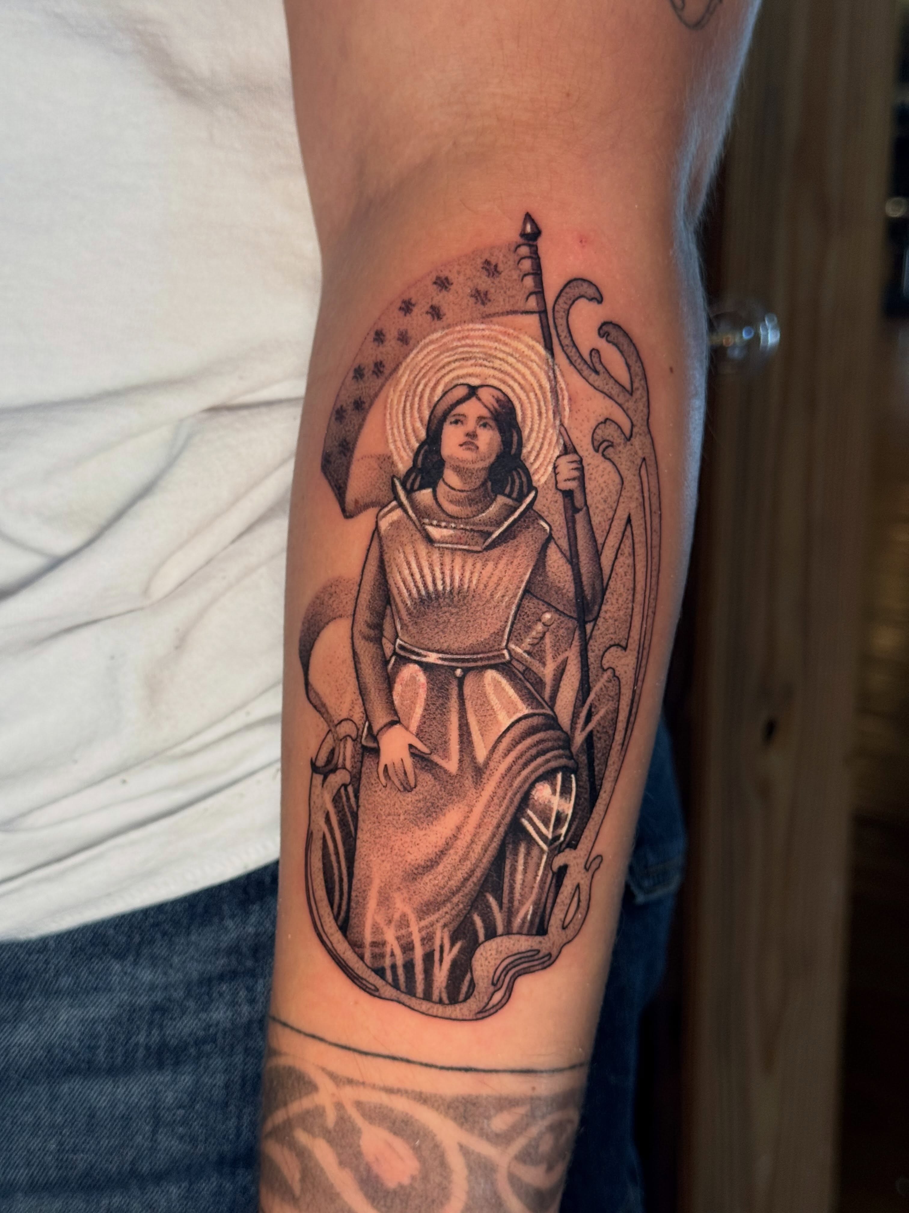 Tattoo by @goodgriefmarina — black_and_grey