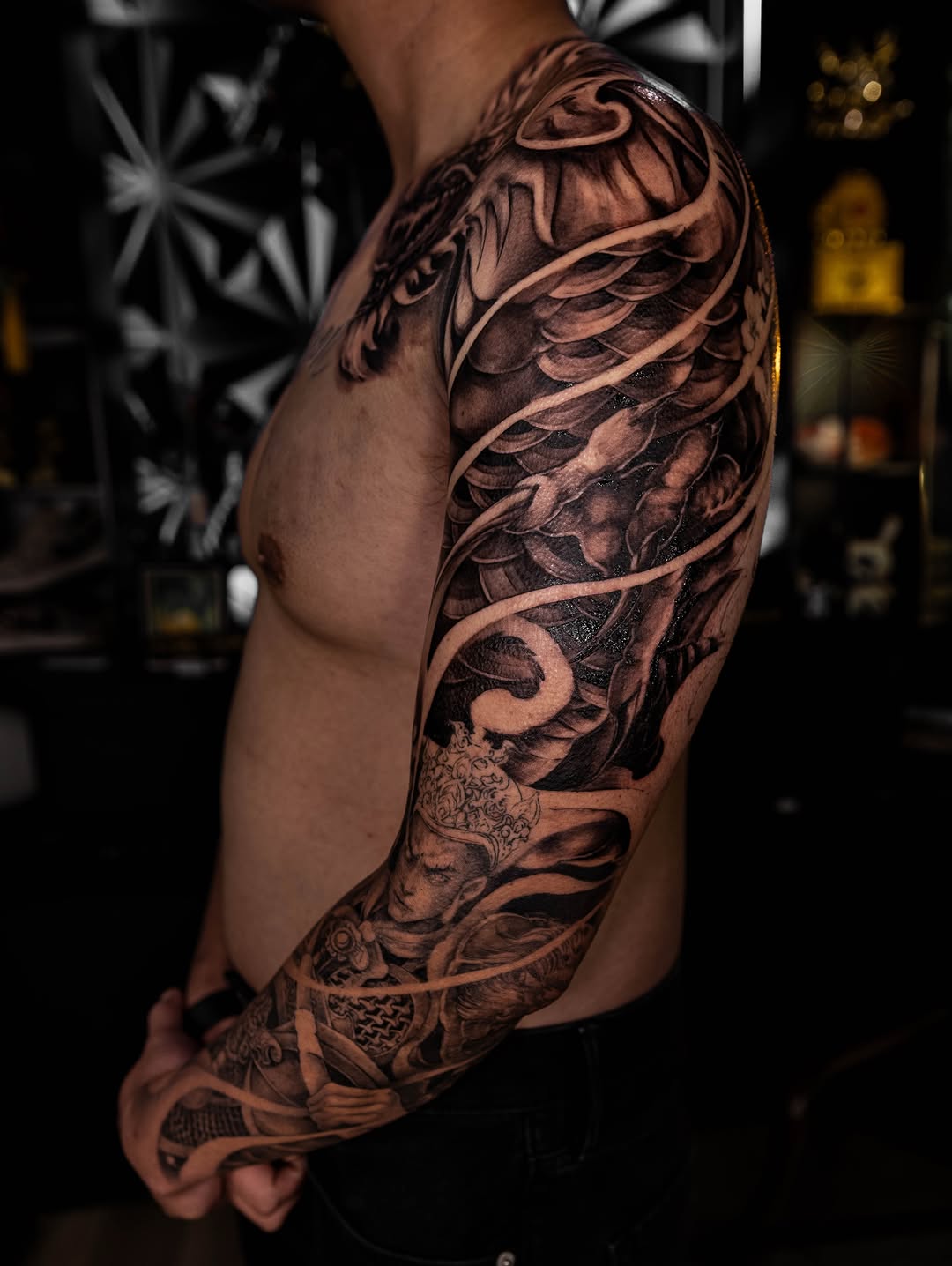 Tattoo by @1kc_laurenbeee — japanese_irezumi, black_and_grey