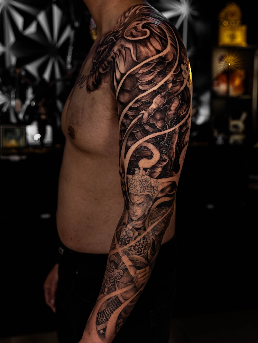 Tattoo by @1kc_laurenbeee — japanese_irezumi, black_and_grey