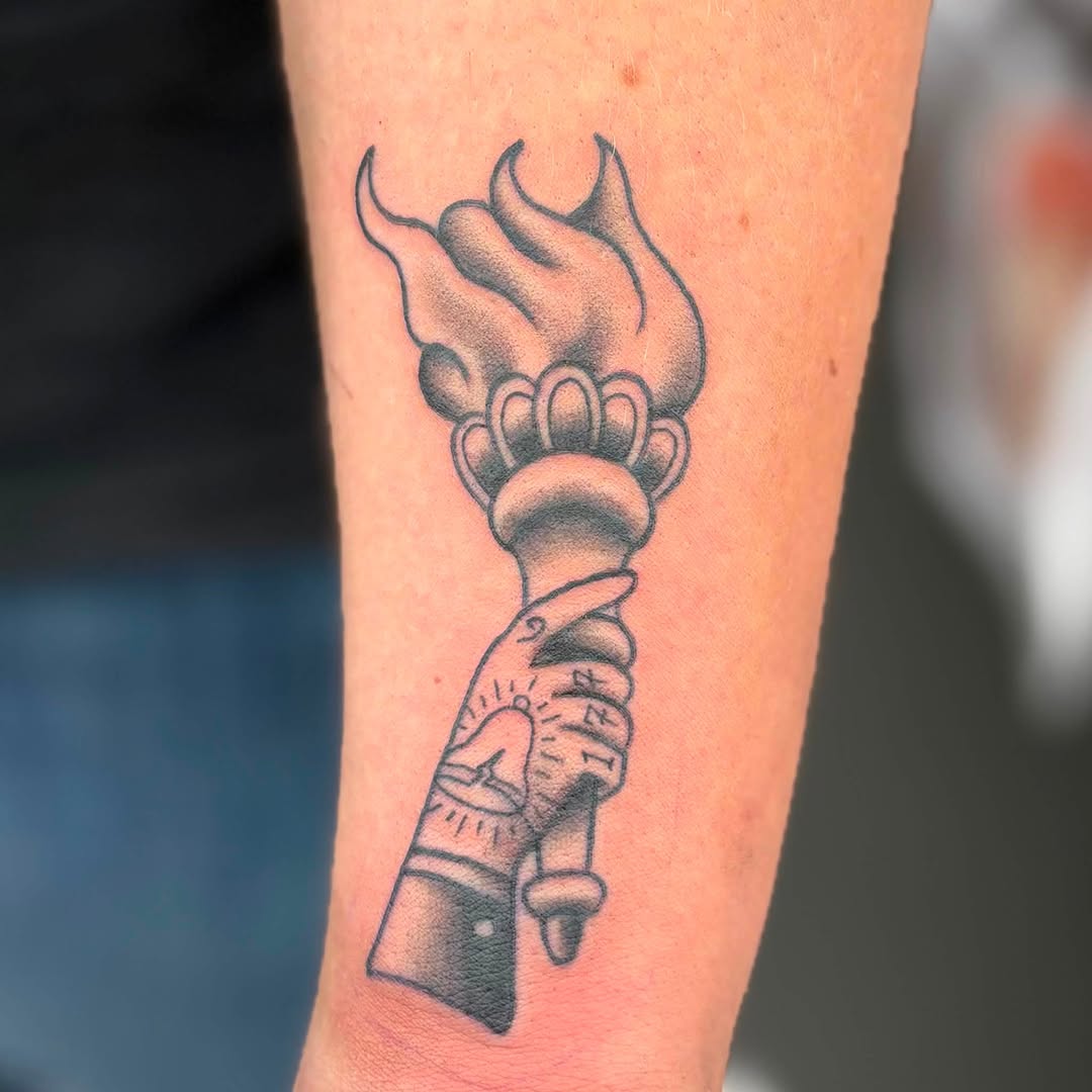 Tattoo by @highdemandjon โ american_traditional, black_and_grey