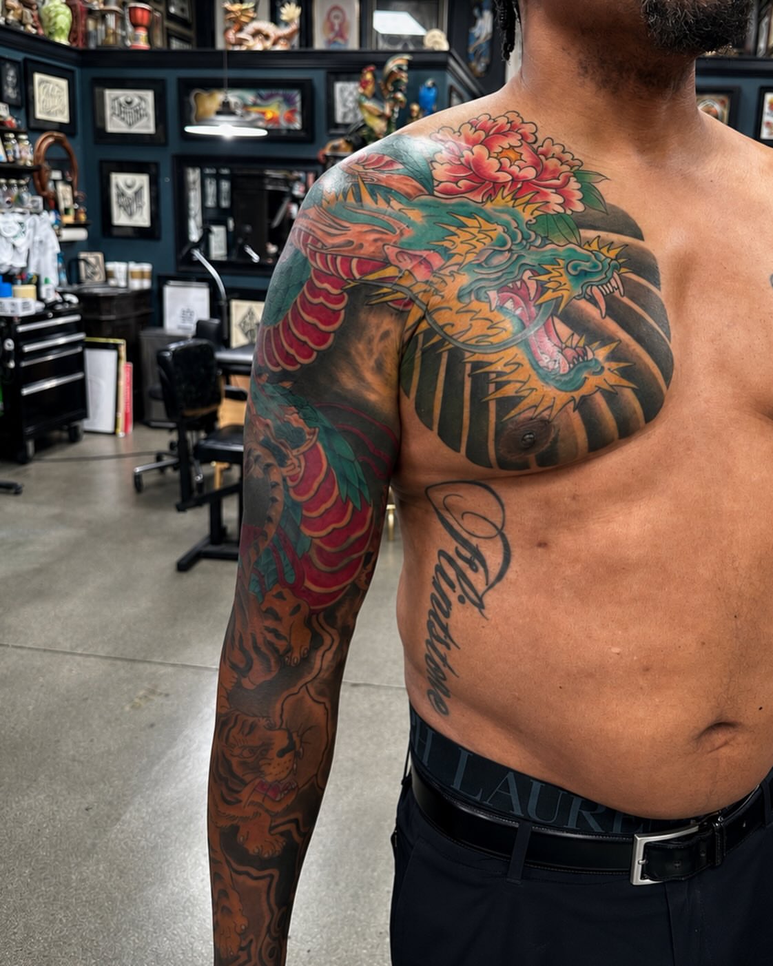 Tattoo by @shawn_tattoo — japanese_irezumi, black_and_grey