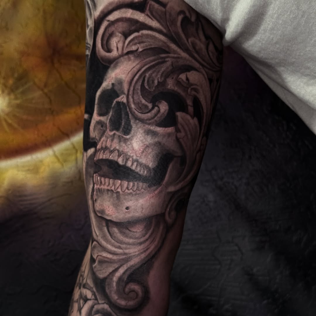 Tattoo by @maybebaby_tattoo — realism, black_and_grey