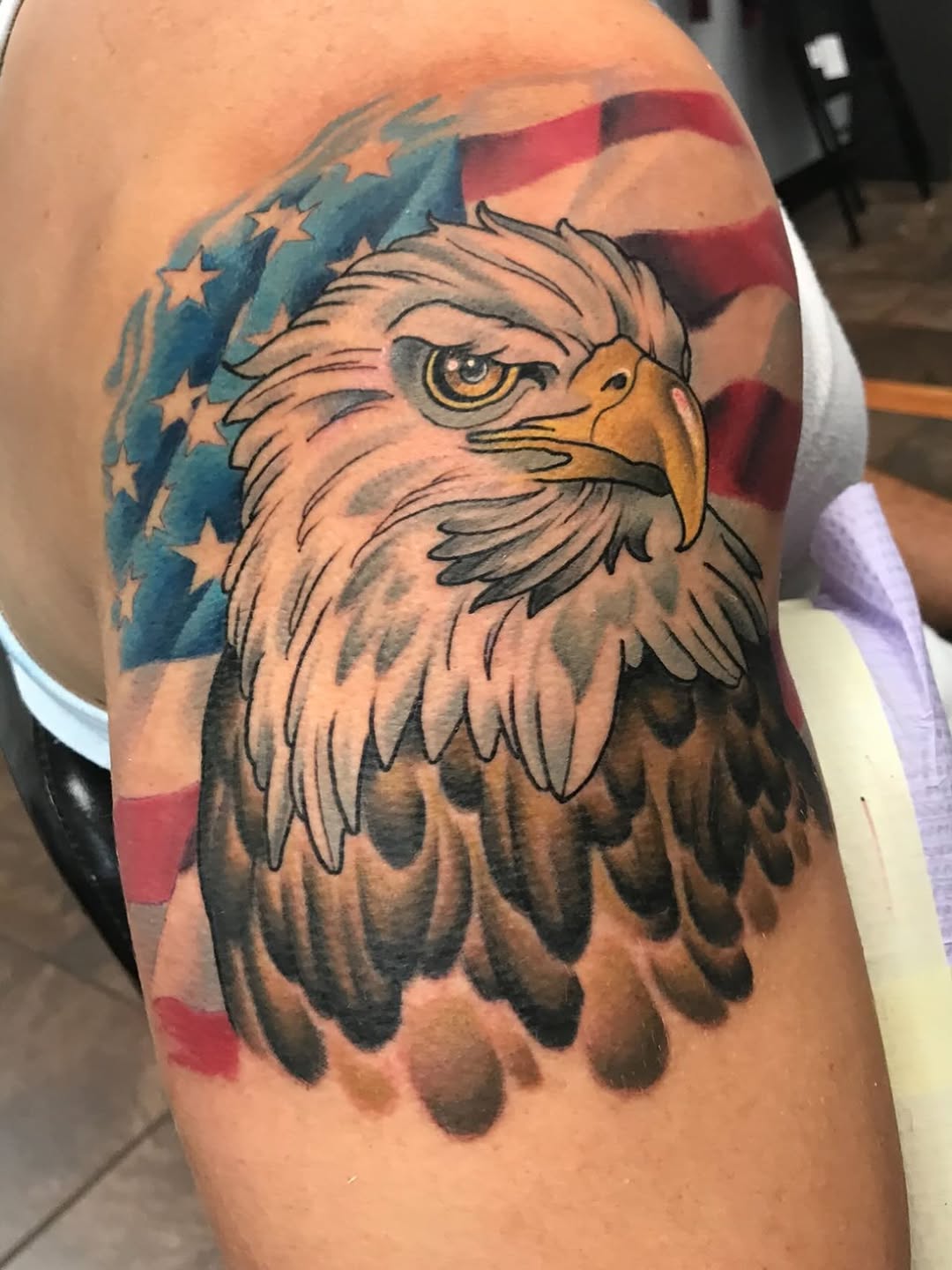 Tattoo by @kylebehrtattoos — realism, black_and_grey