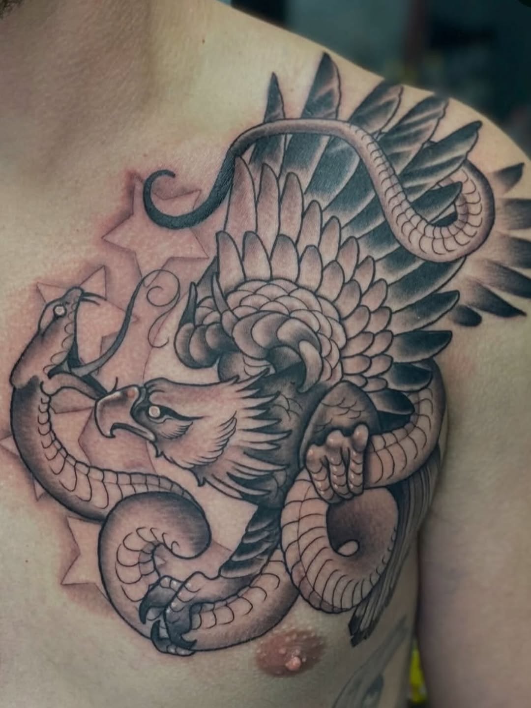 Tattoo by @kylebehrtattoos — japanese_irezumi, black_and_grey