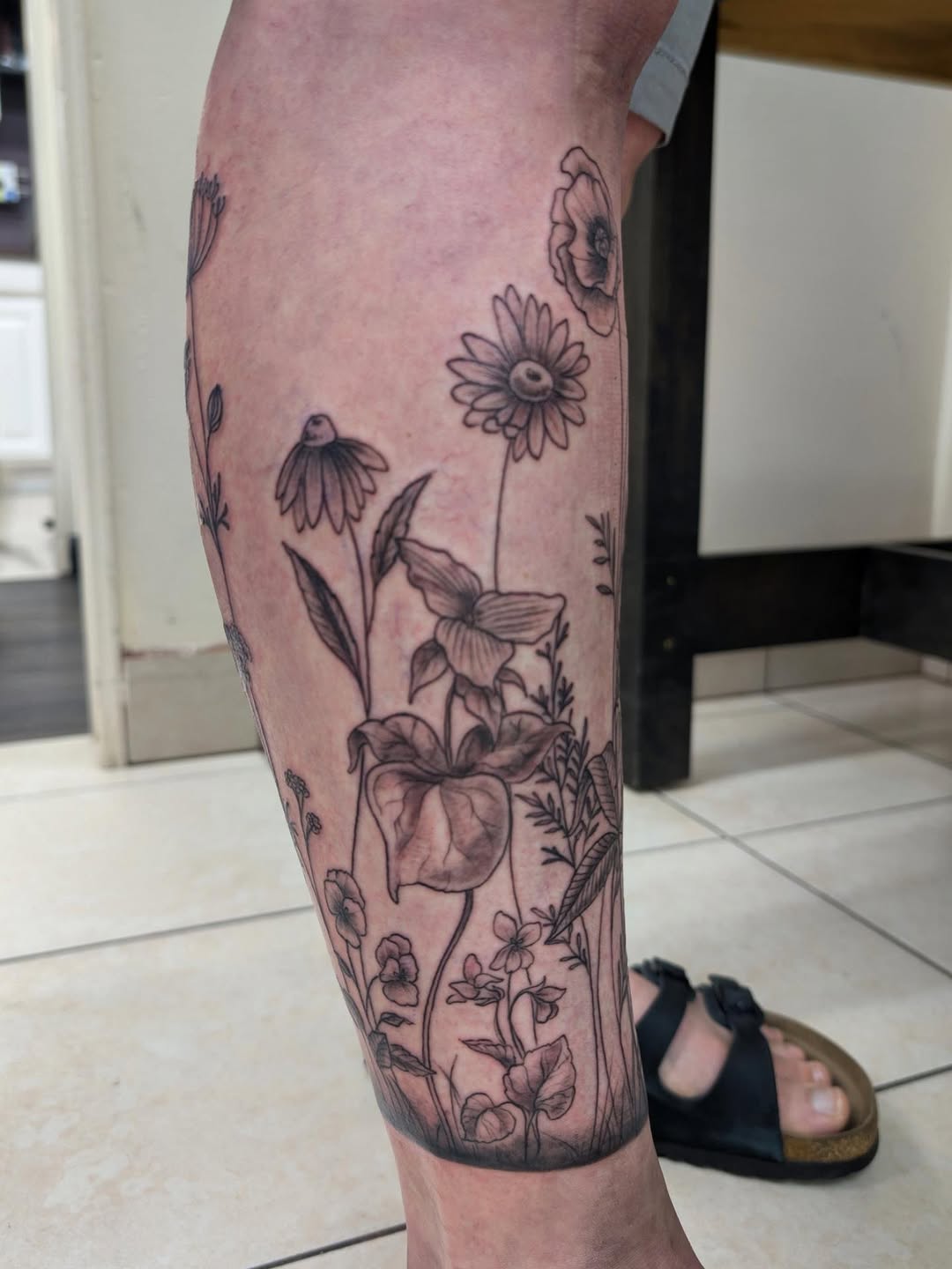 Tattoo by @yourferalfriend — fine_line, black_and_grey