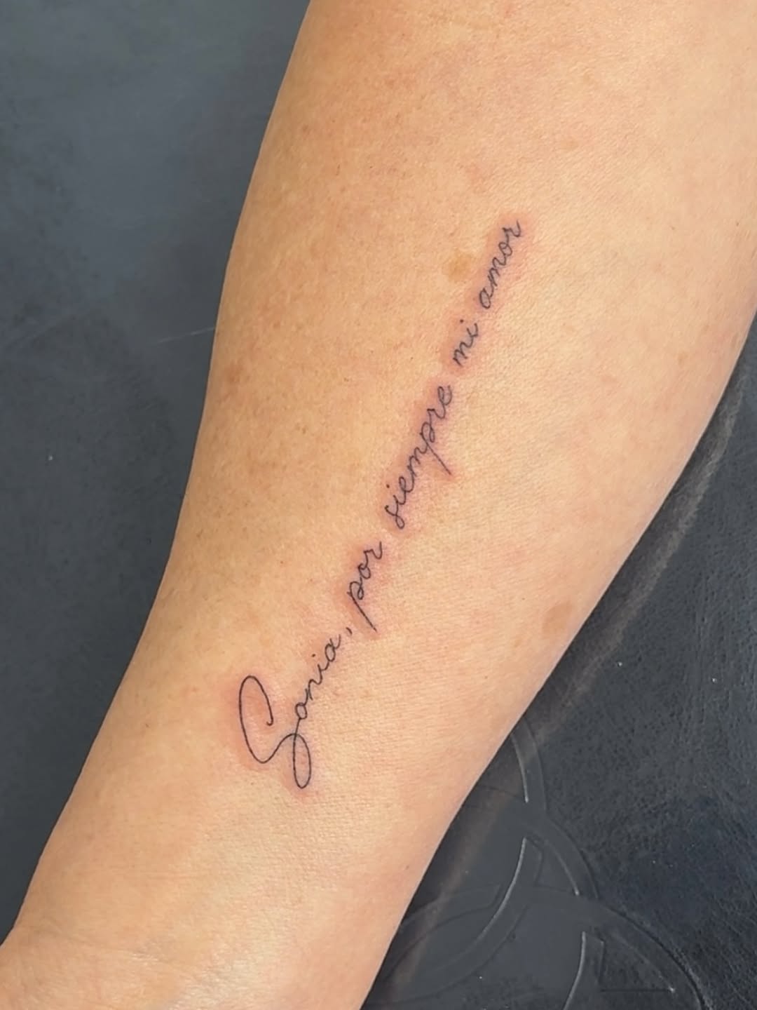 Tattoo by @royaltouchink — lettering_script, fine_line