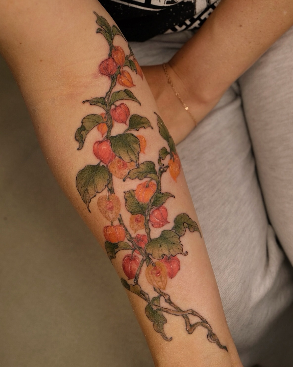 Fruit vine realism tattoo on the forearm by misa (mi isabelle) β€οΈβπ₯π