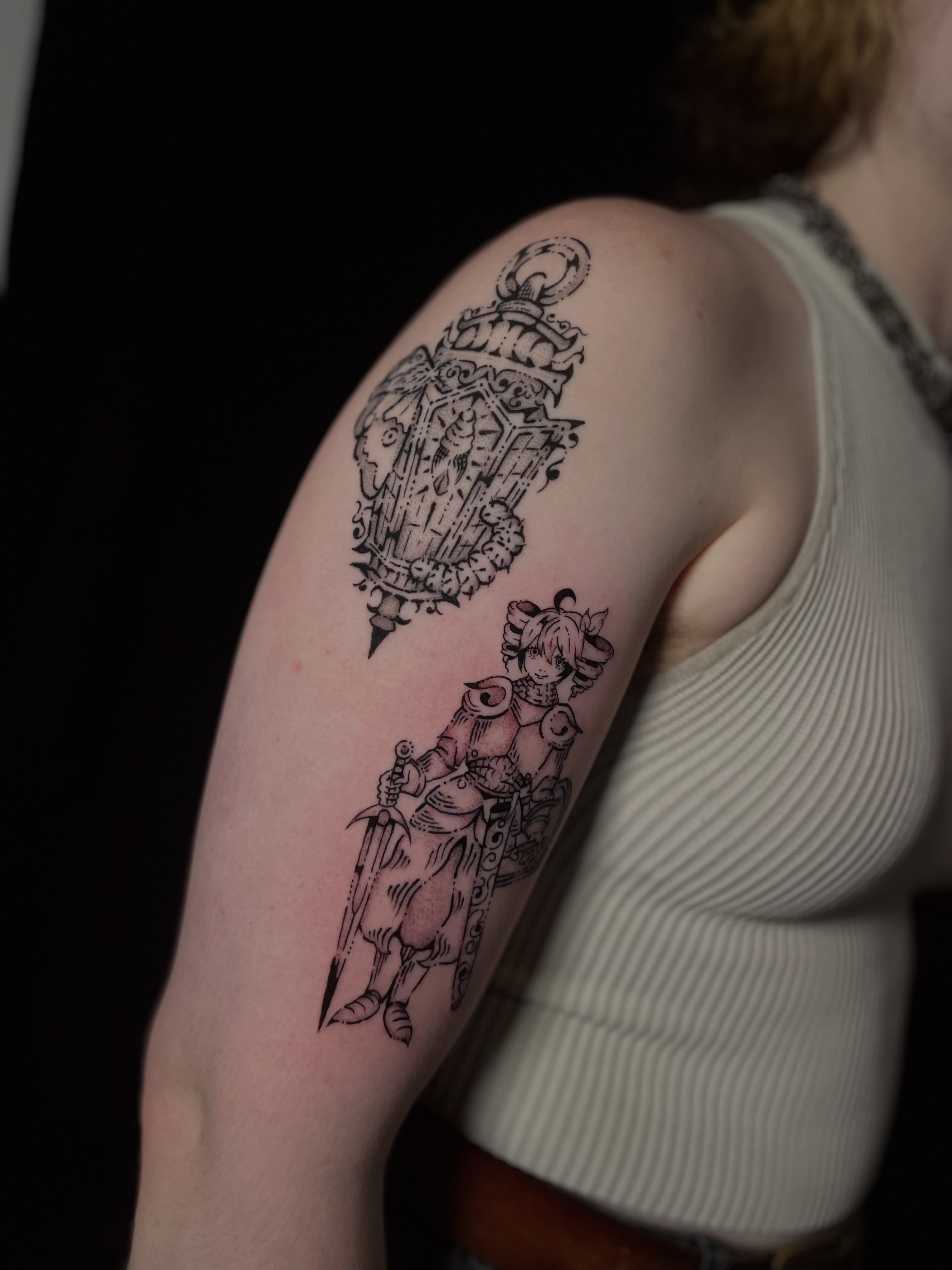 Tattoo by @mayhurtafly — black_and_grey