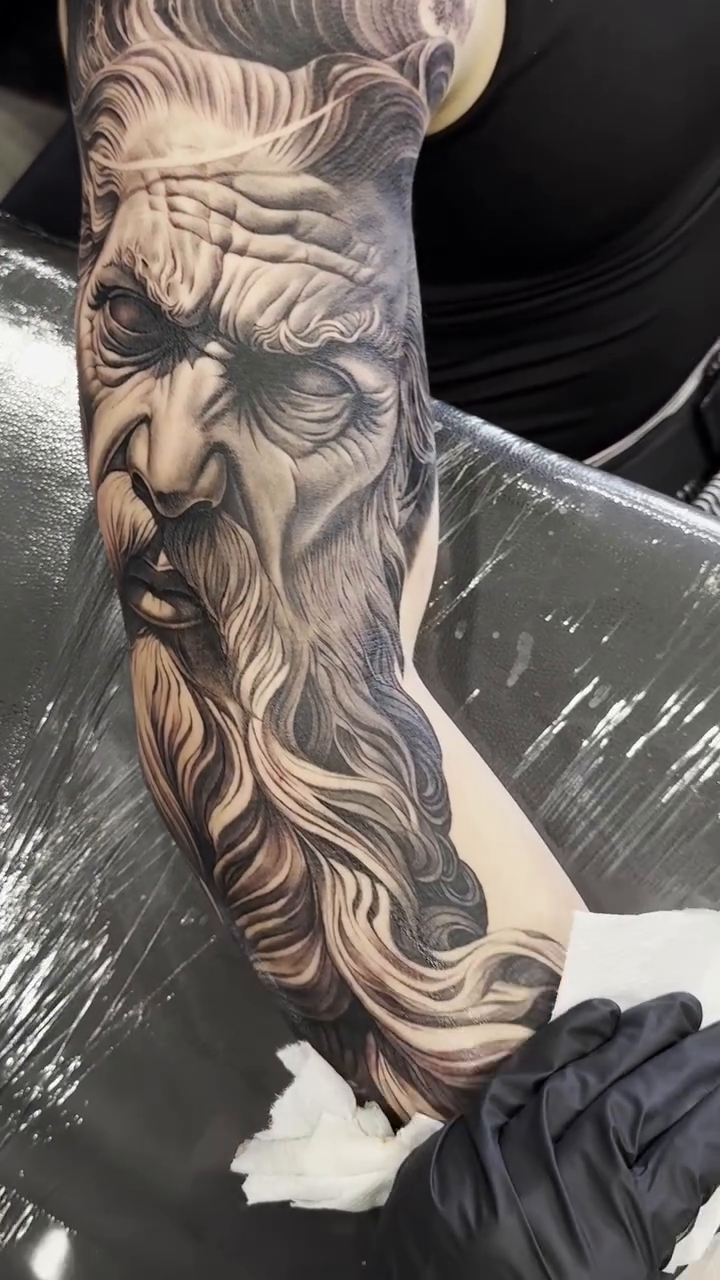 Tattoo by @irena.tattooing — realism, black_and_grey