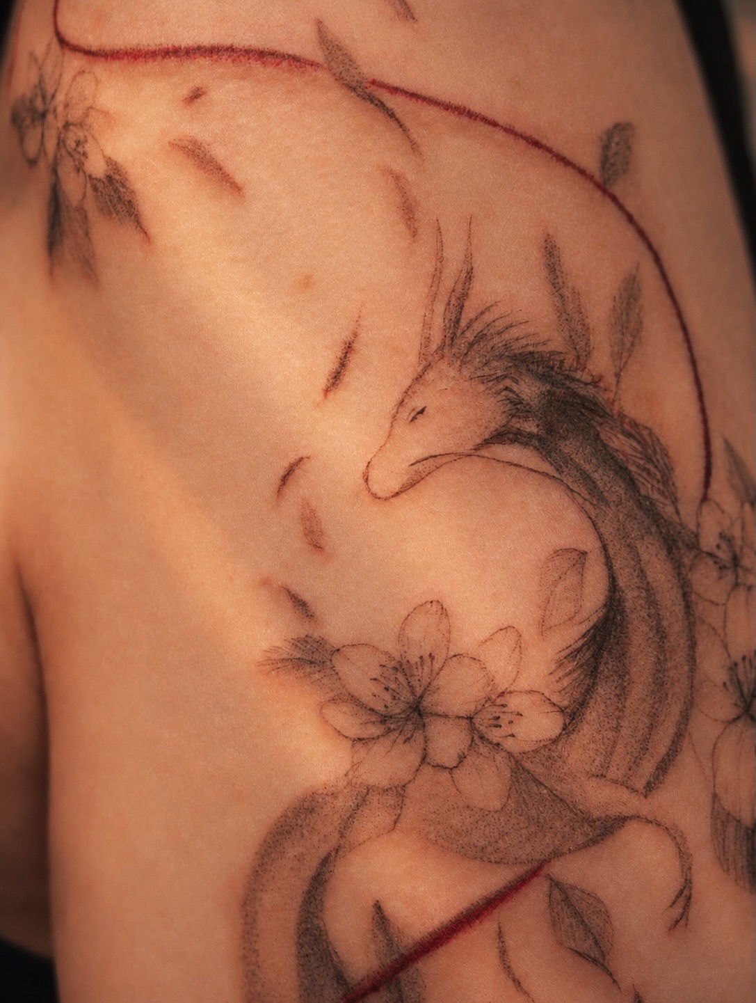 Tattoo by @heoyeon__tattoo — black_and_grey