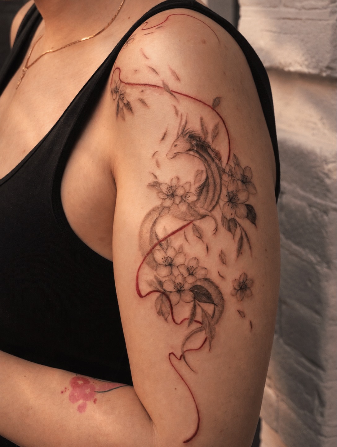 Tattoo by @heoyeon__tattoo — black_and_grey, japanese_irezumi