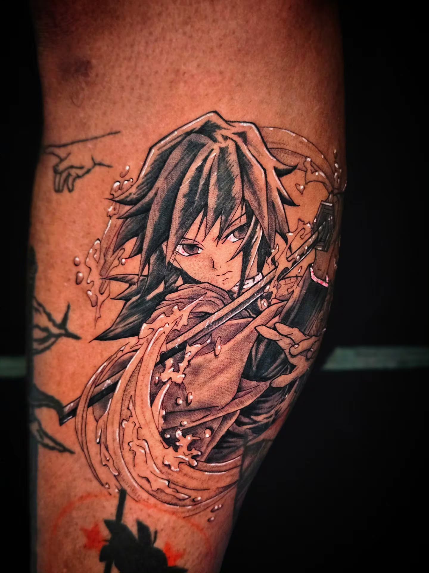 Anime character anime tattoo on the forearm by Kassy Fiori