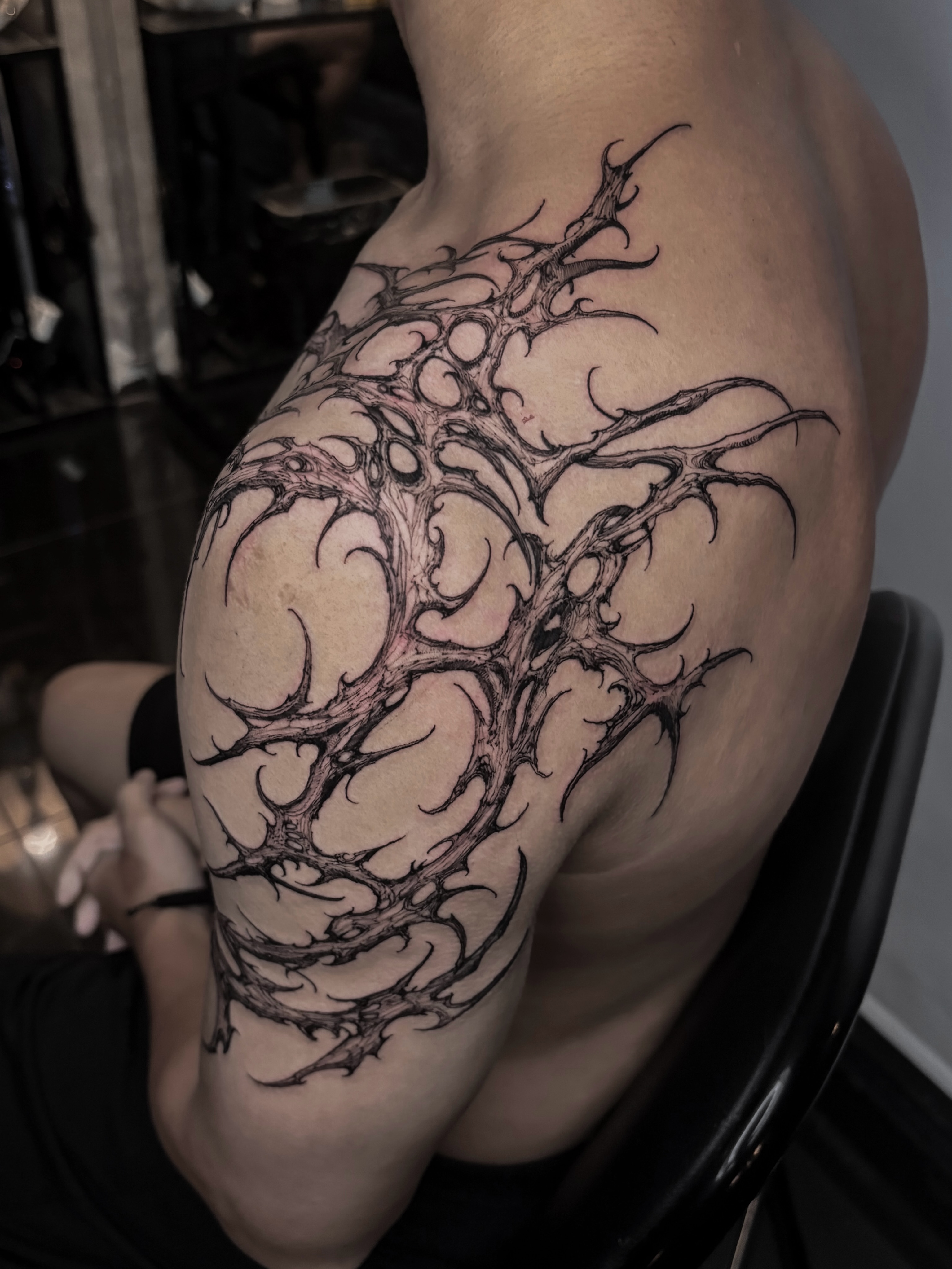 Tattoo by @338tattoo — black_and_grey