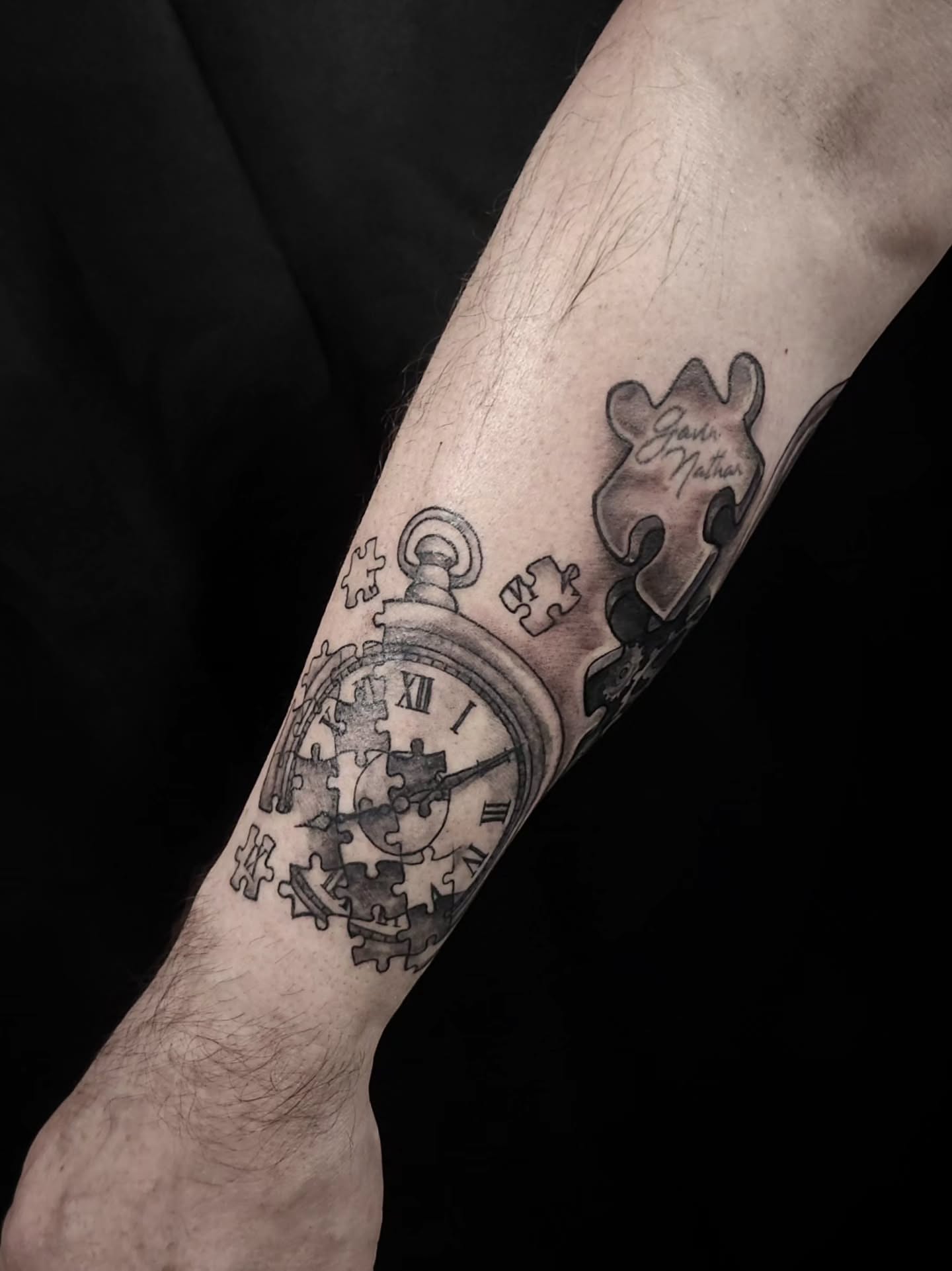 Tattoo by @arthurshail — black_and_grey