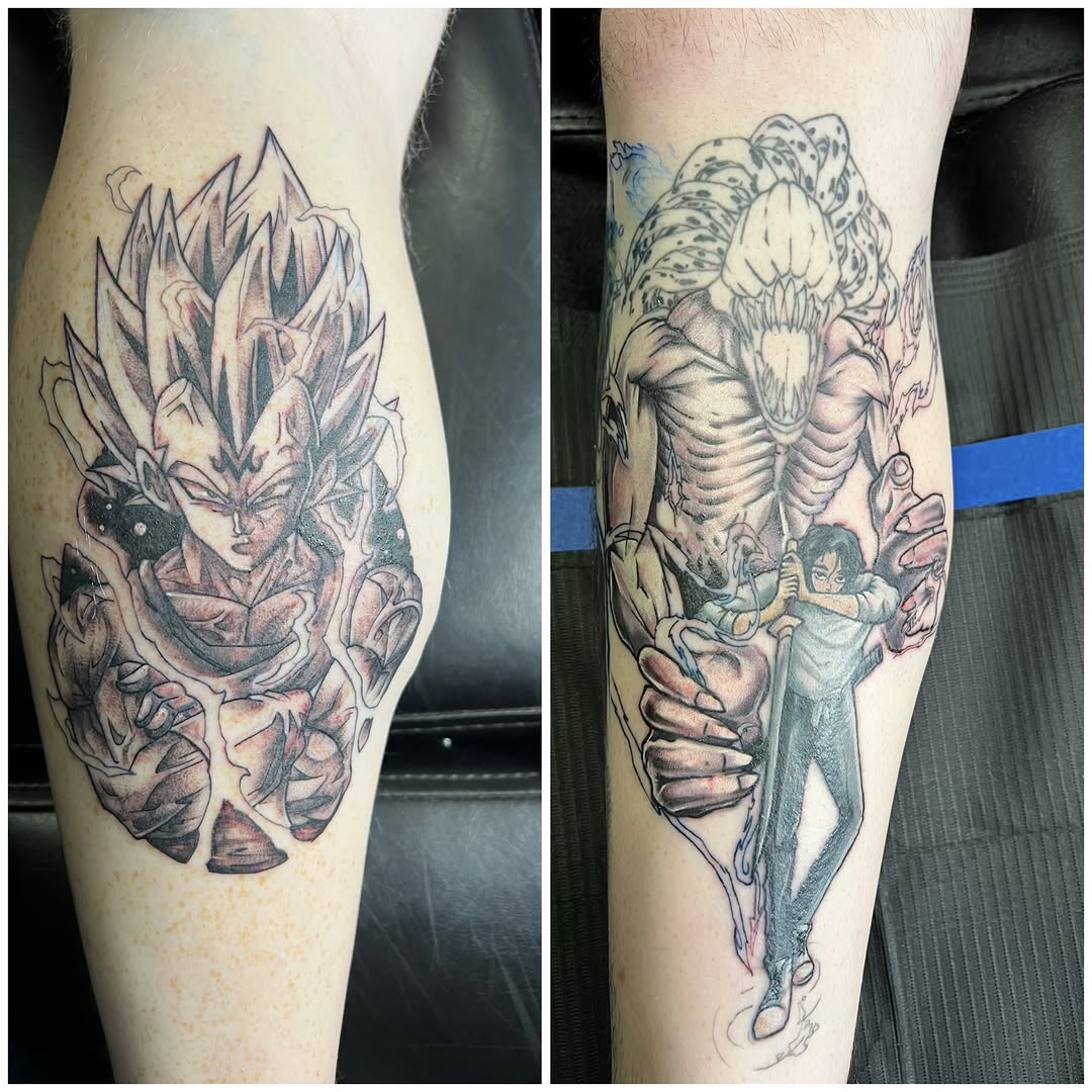 Tattoo by @chaos_glitch21 — anime