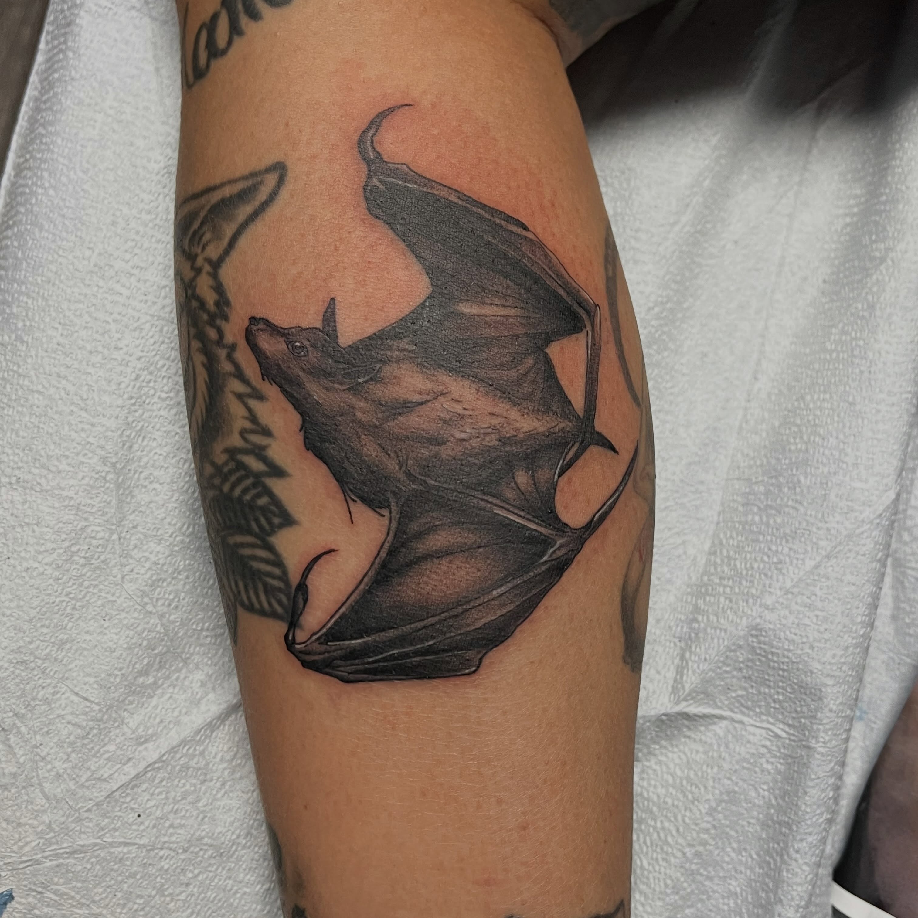 Tattoo by @chaos_glitch21 — black_and_grey