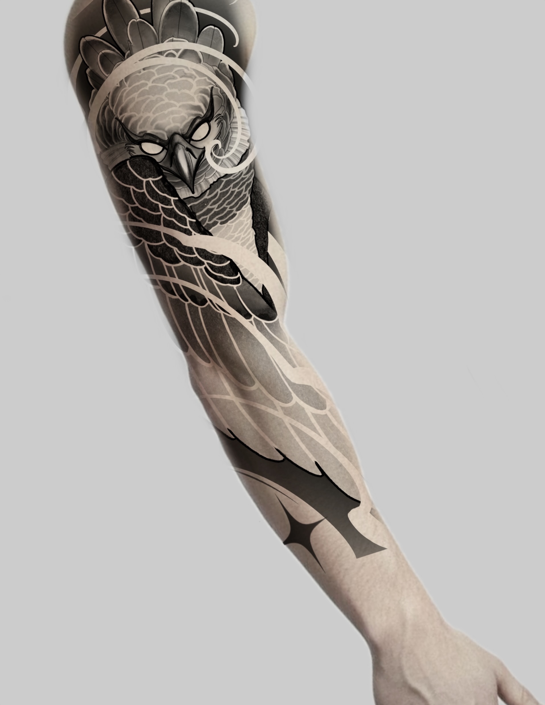 Tattoo by @tonyluceroart — black_and_grey