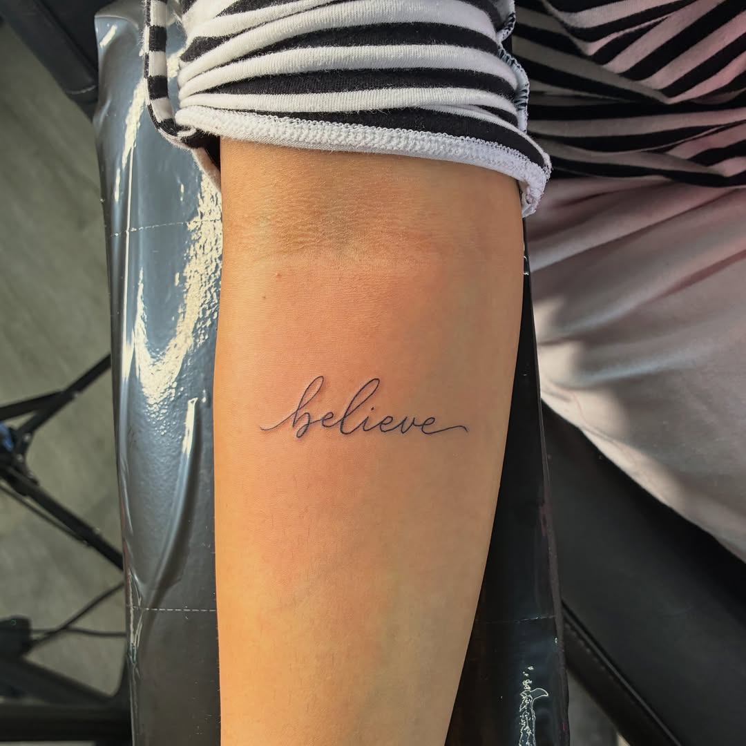 Tattoo by @tattsby_hailz — lettering_script, fine_line