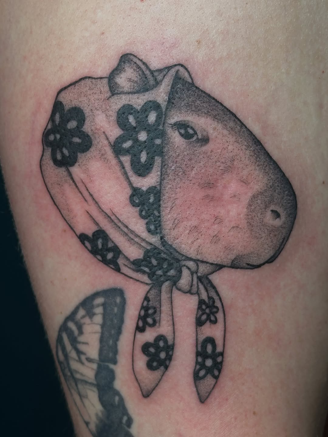 Tattoo by @inkygremlin — realism, black_and_grey
