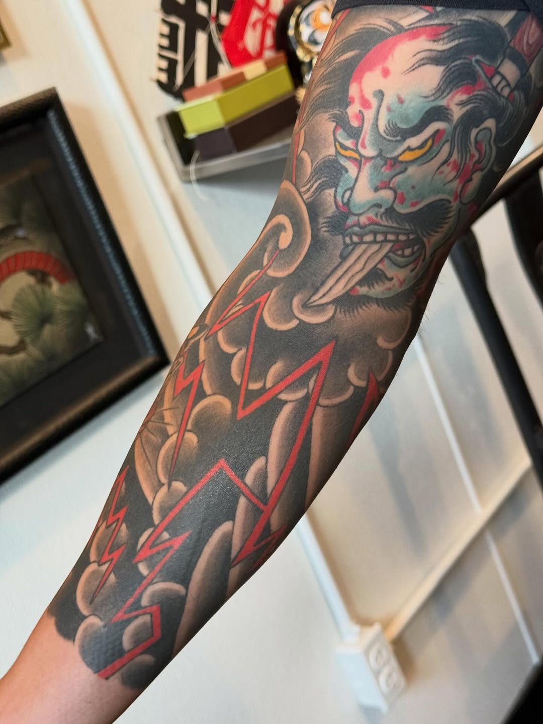 Tattoo by @candikinyobi — japanese_irezumi, black_and_grey