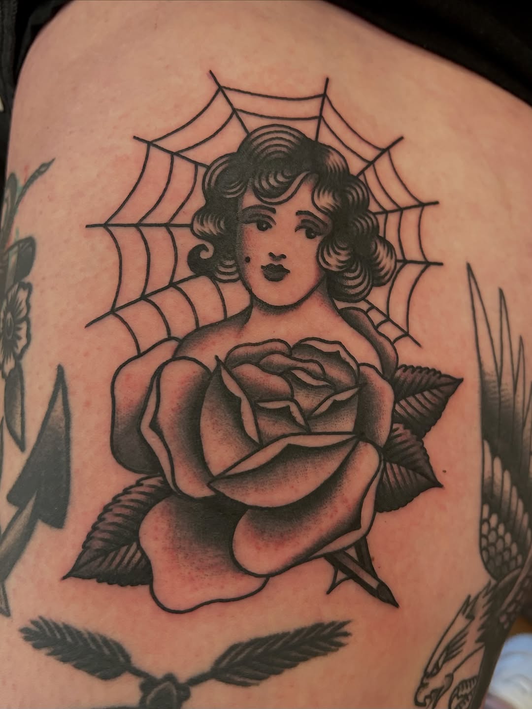 Tattoo by @christian.lasyone — american_traditional, black_and_grey