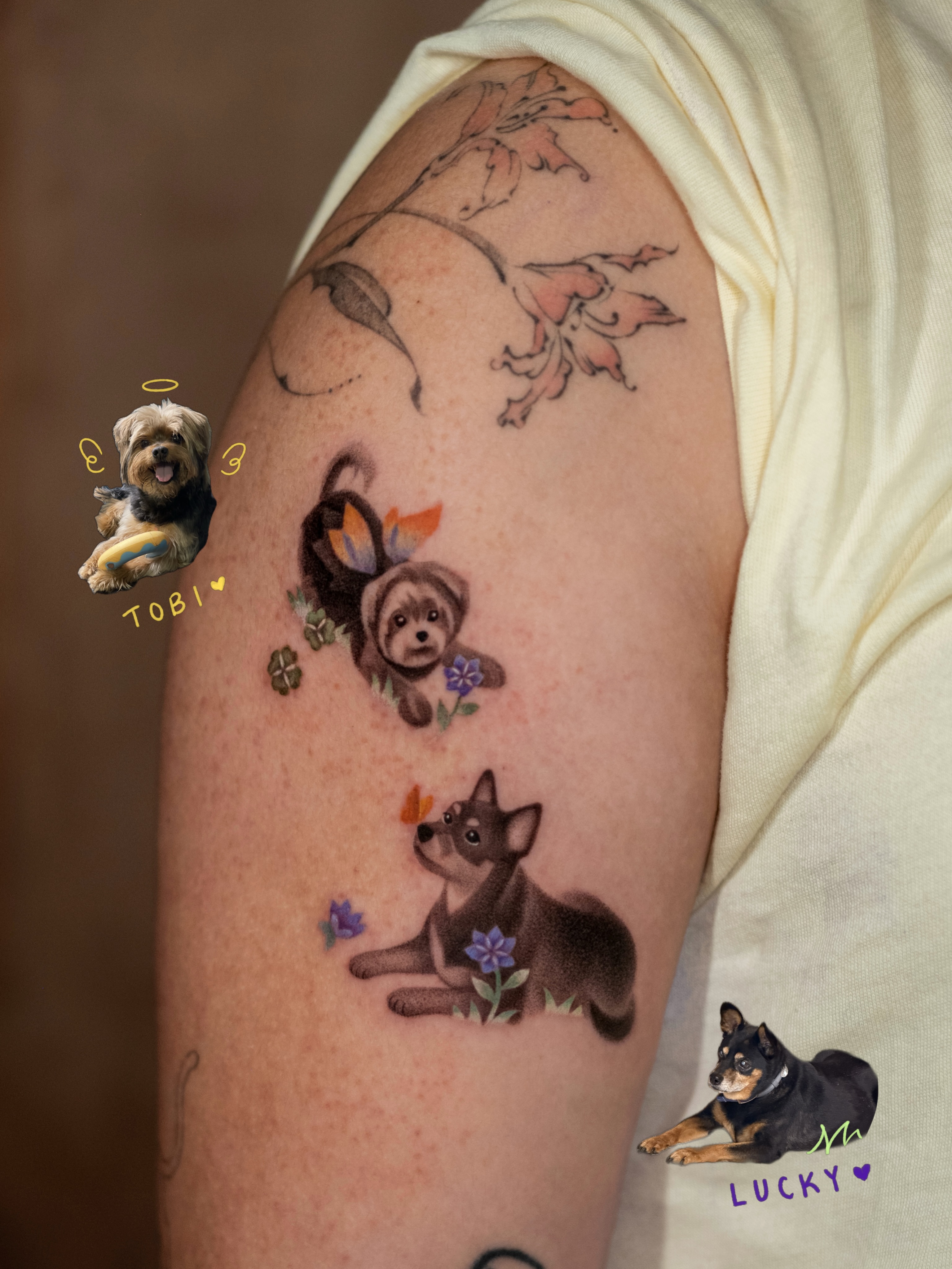 Tattoo by @toki.tattoos — realism, dotwork