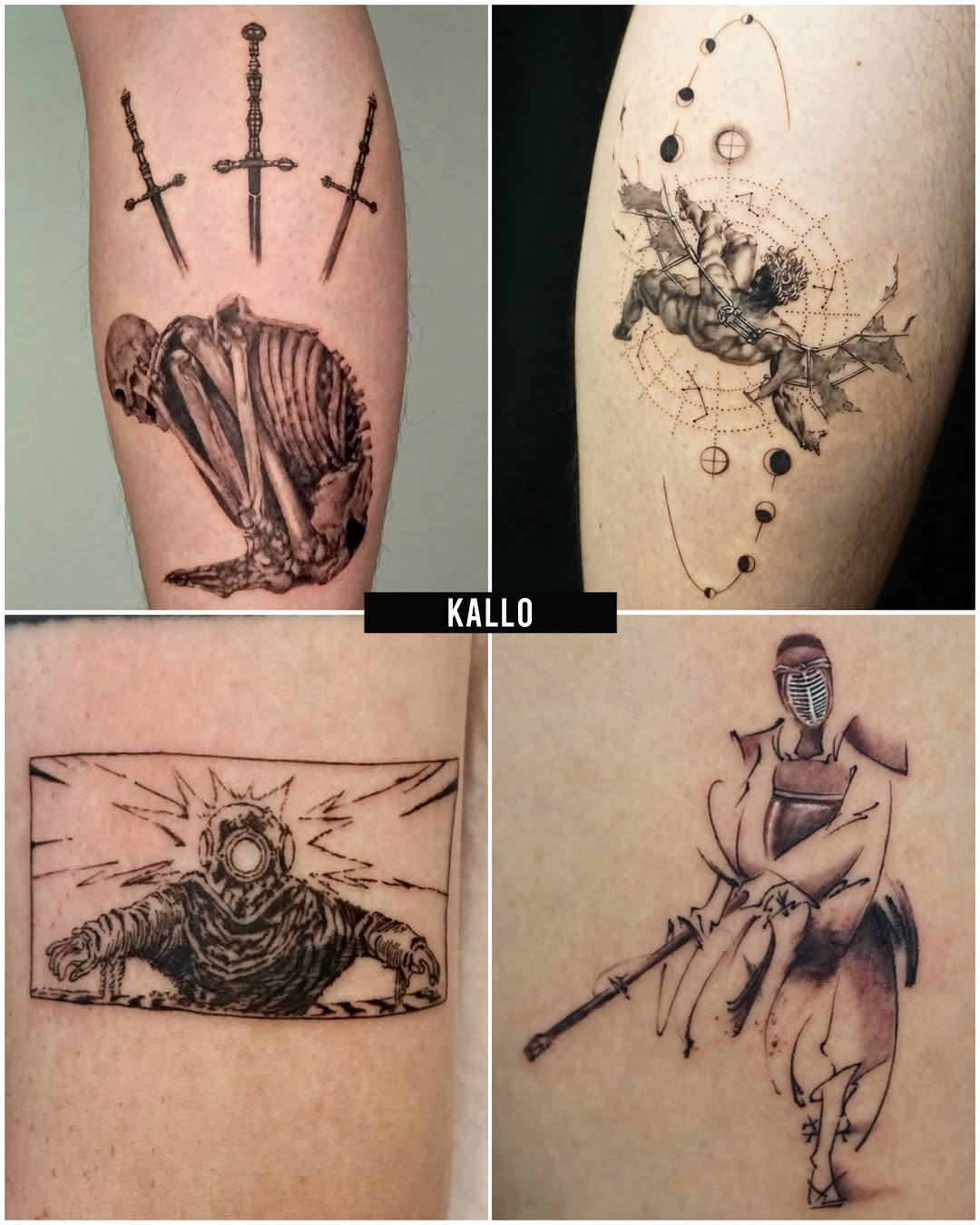 Tattoo by @kallo_tt — black_and_grey