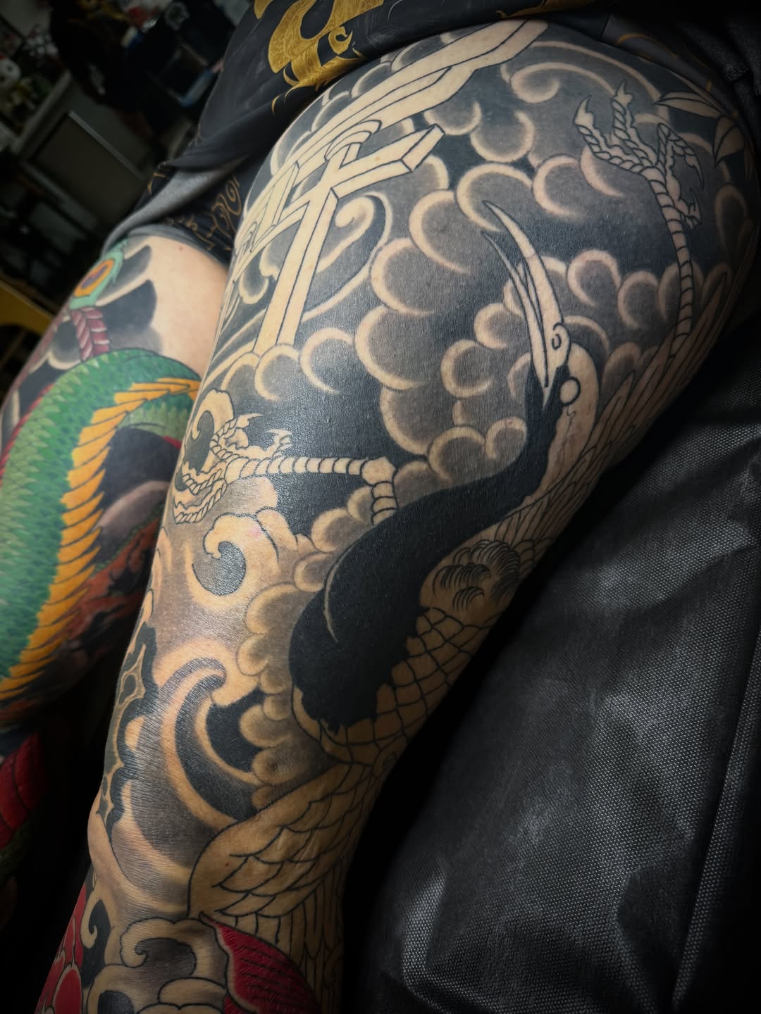 Tattoo by @petevaca — japanese_irezumi, black_and_grey
