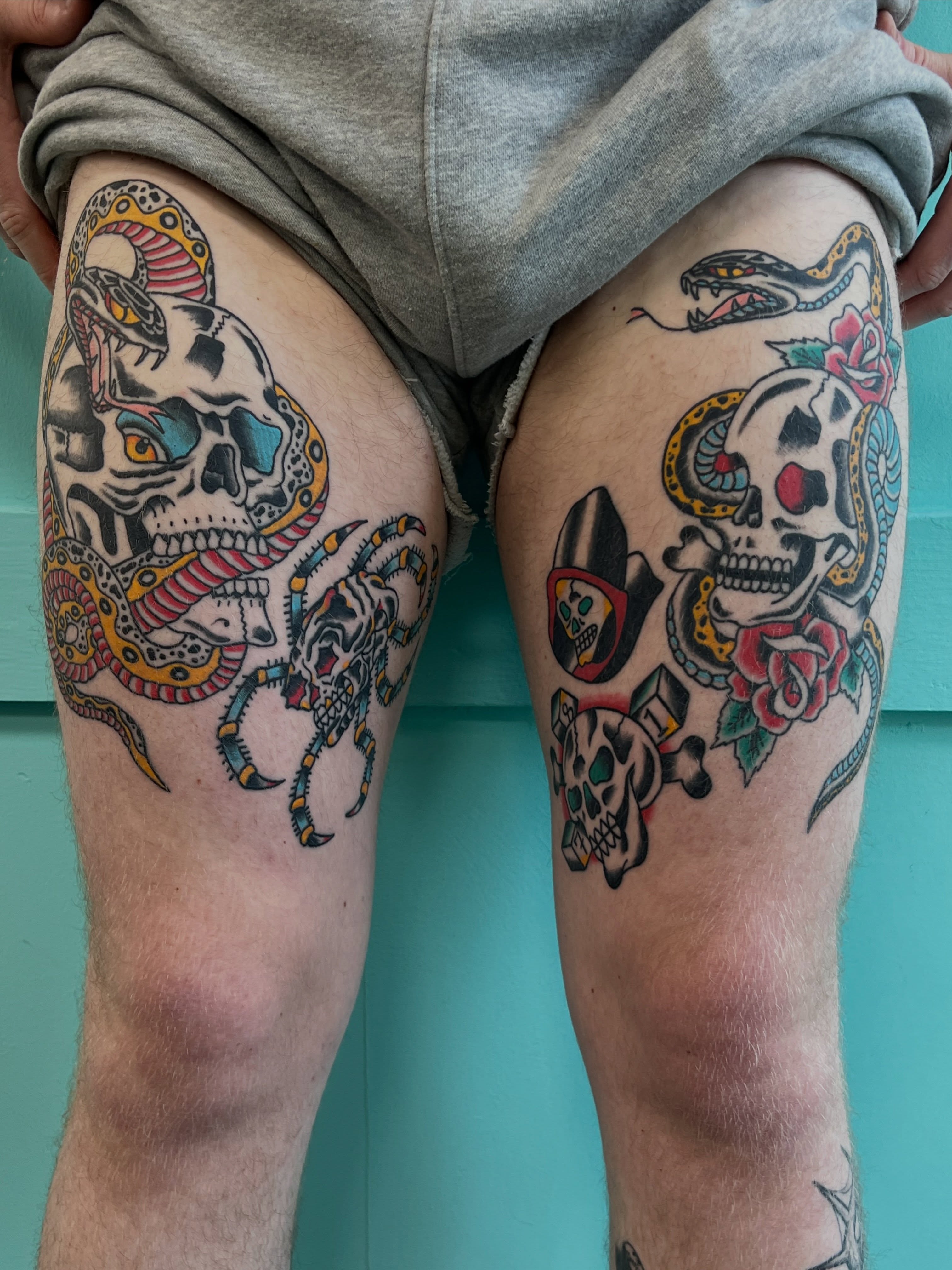Tattoo by @mattlasses — american_traditional, dotwork