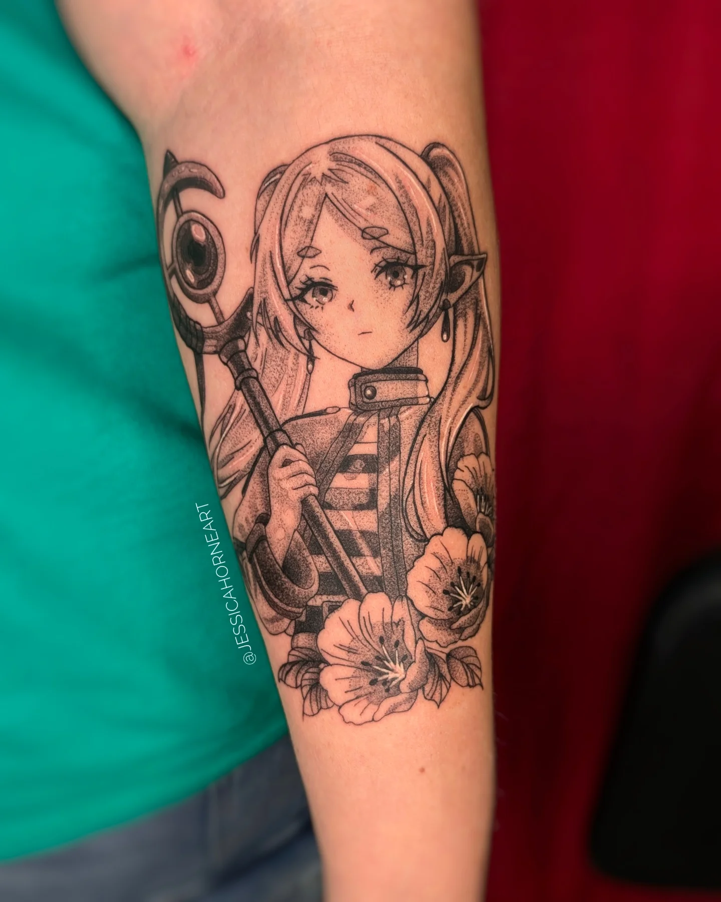 Tattoo by @jessicahorneart β dotwork, anime