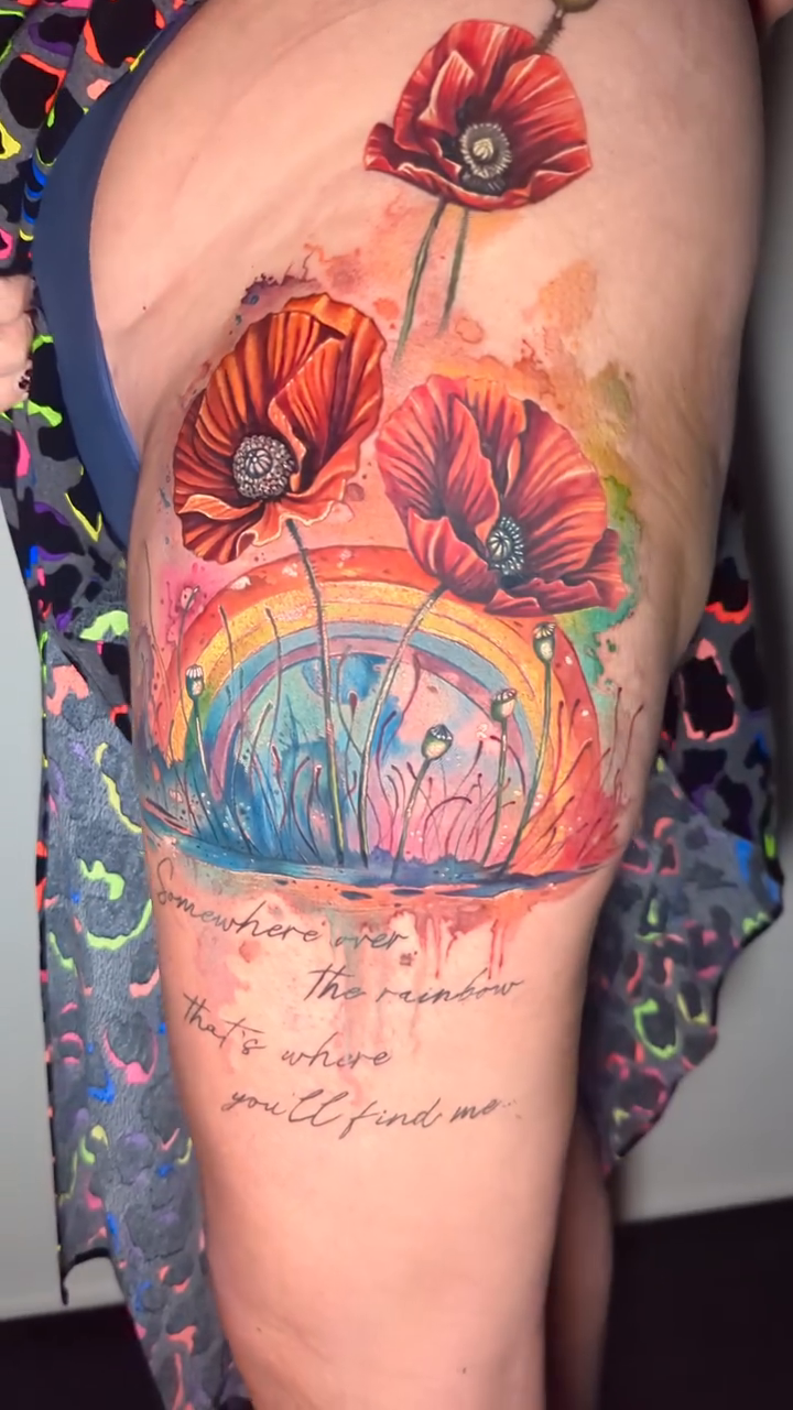 Tattoo by @abbiemorphewtattoos — watercolor, realism