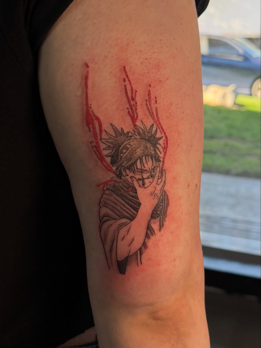 Tattoo by @tofuskintattoo — anime, trash_polka