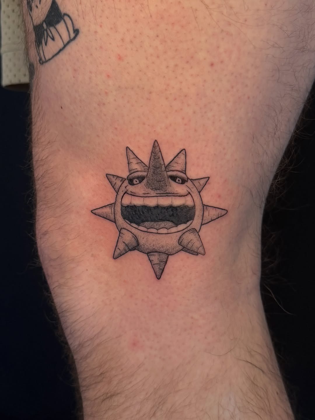 Tattoo by @tofuskintattoo — anime, black_and_grey