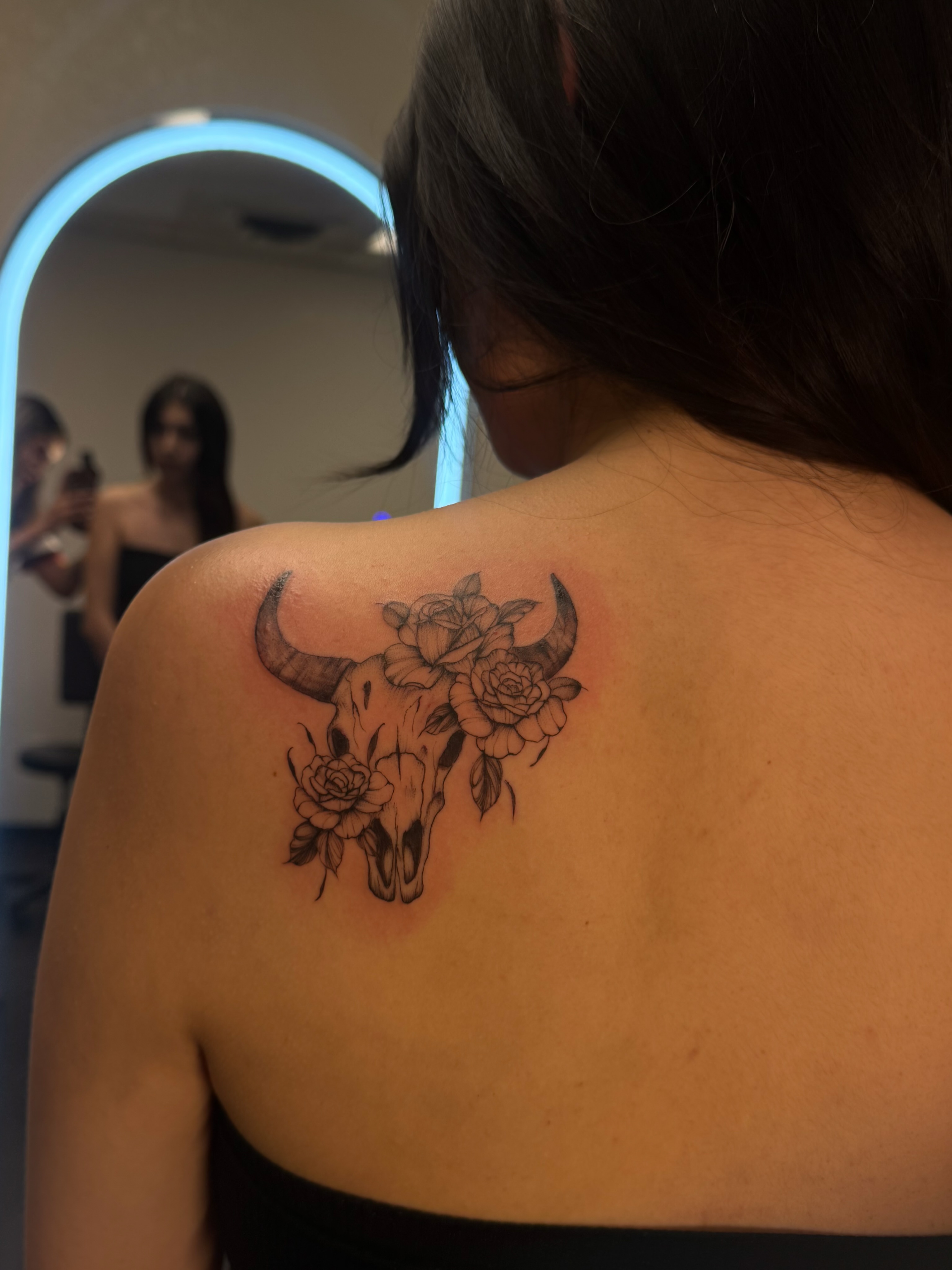 Tattoo by @fineline_lau — black_and_grey