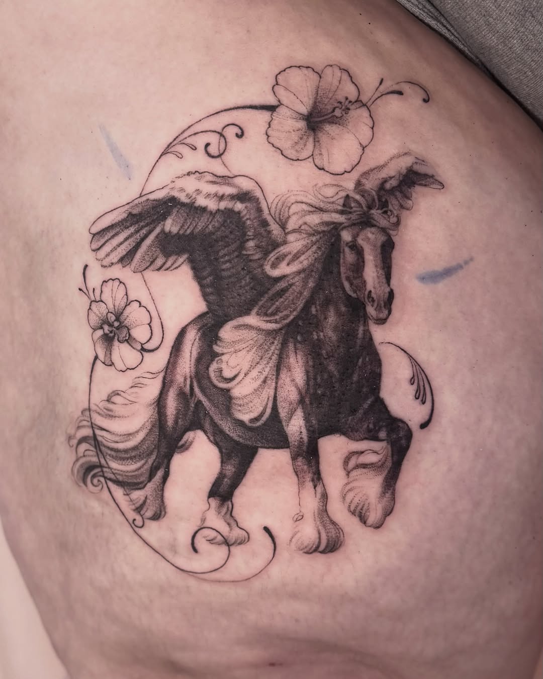 Tattoo by @clairelartstudio — realism, black_and_grey