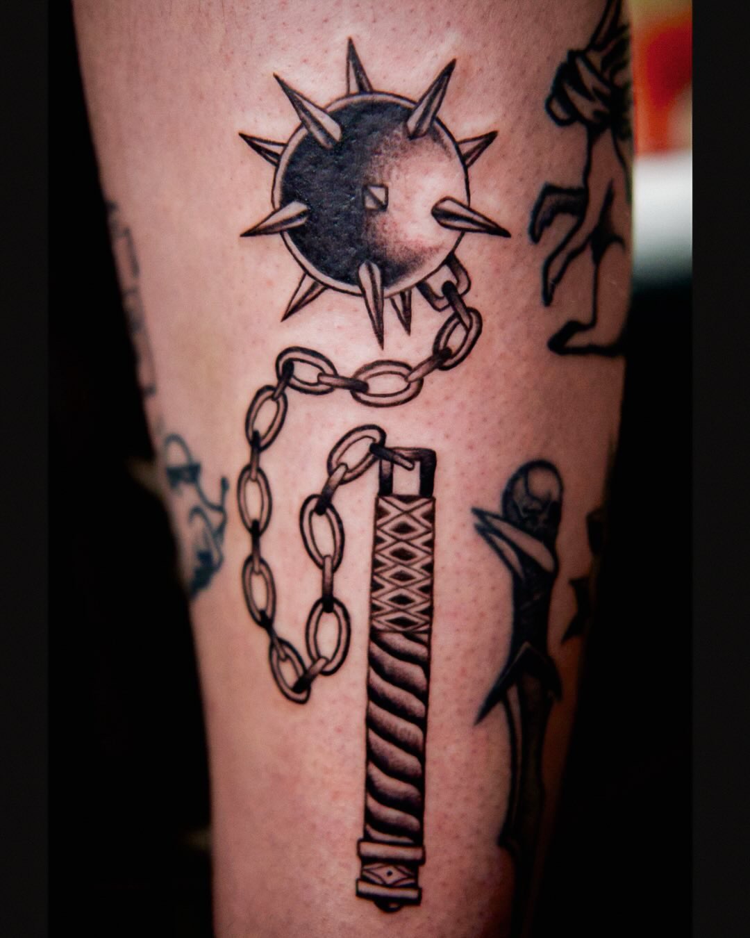 Tattoo by @hontraditional — black_and_grey