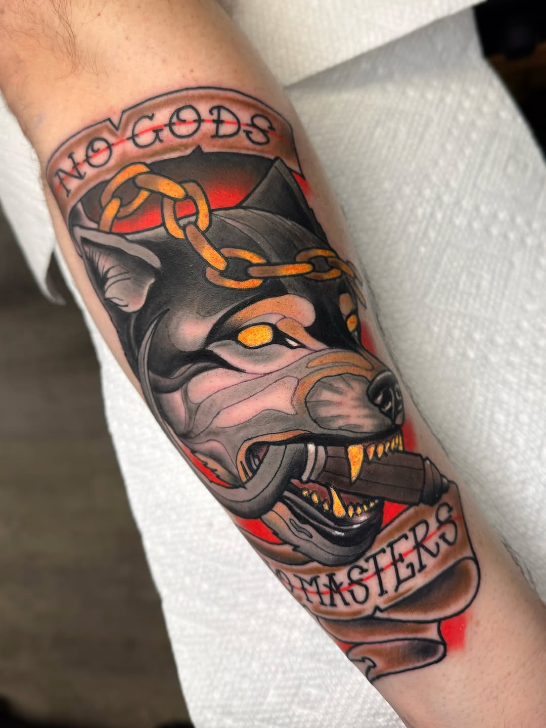 Tattoo by @justintattoosnc — american_traditional, lettering_script