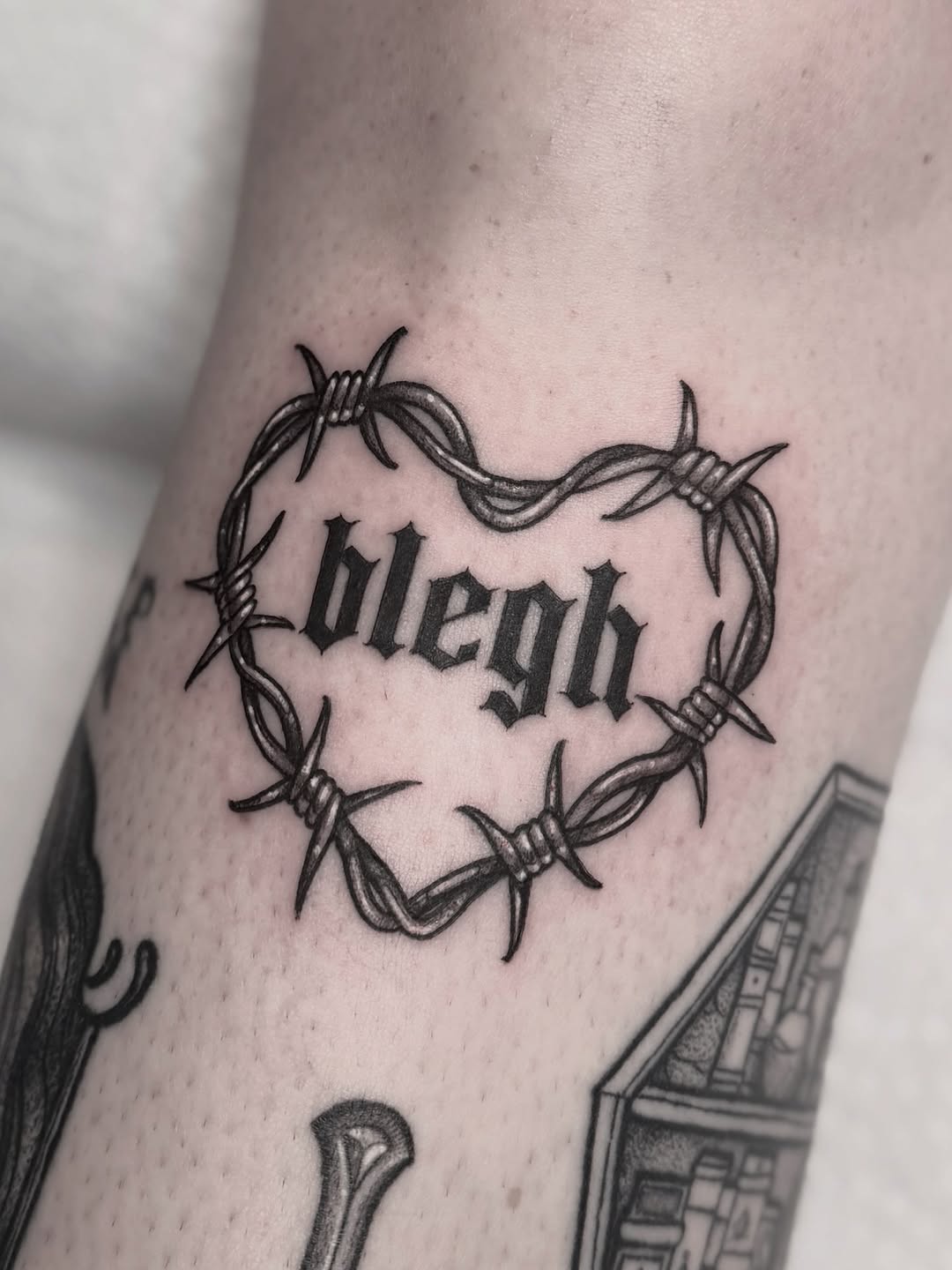 Tattoo by @anniebone_tattoo — lettering_script, blackwork