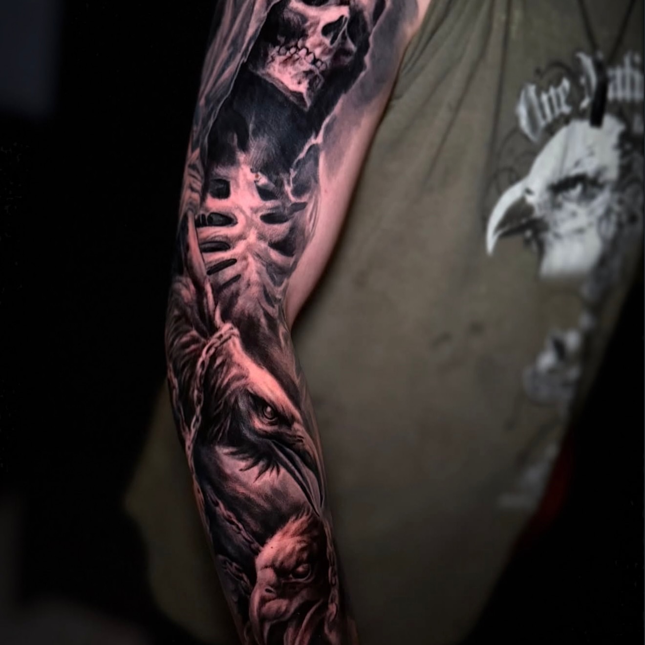 Tattoo by @kmoore_tattoos — black_and_grey, realism