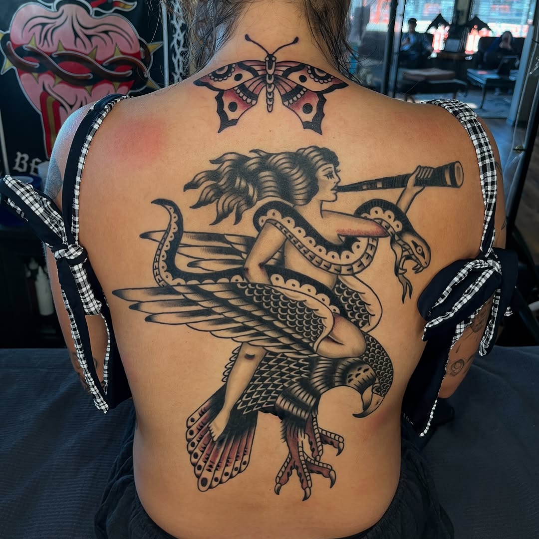 Tattoo by @kehrmie — american_traditional, neo_traditional
