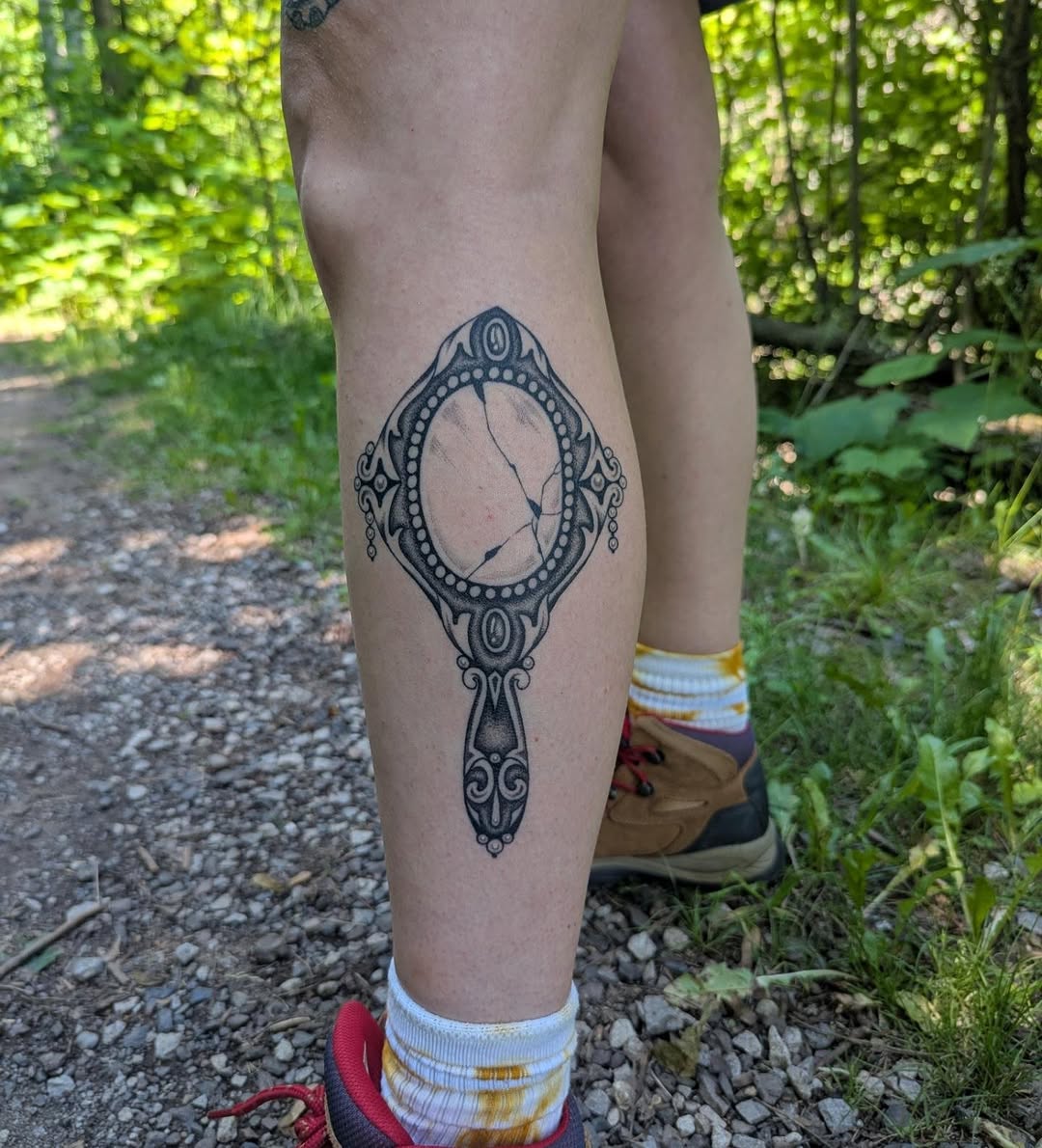 Tattoo by @courtneyy.tattoos — black_and_grey, ornamental