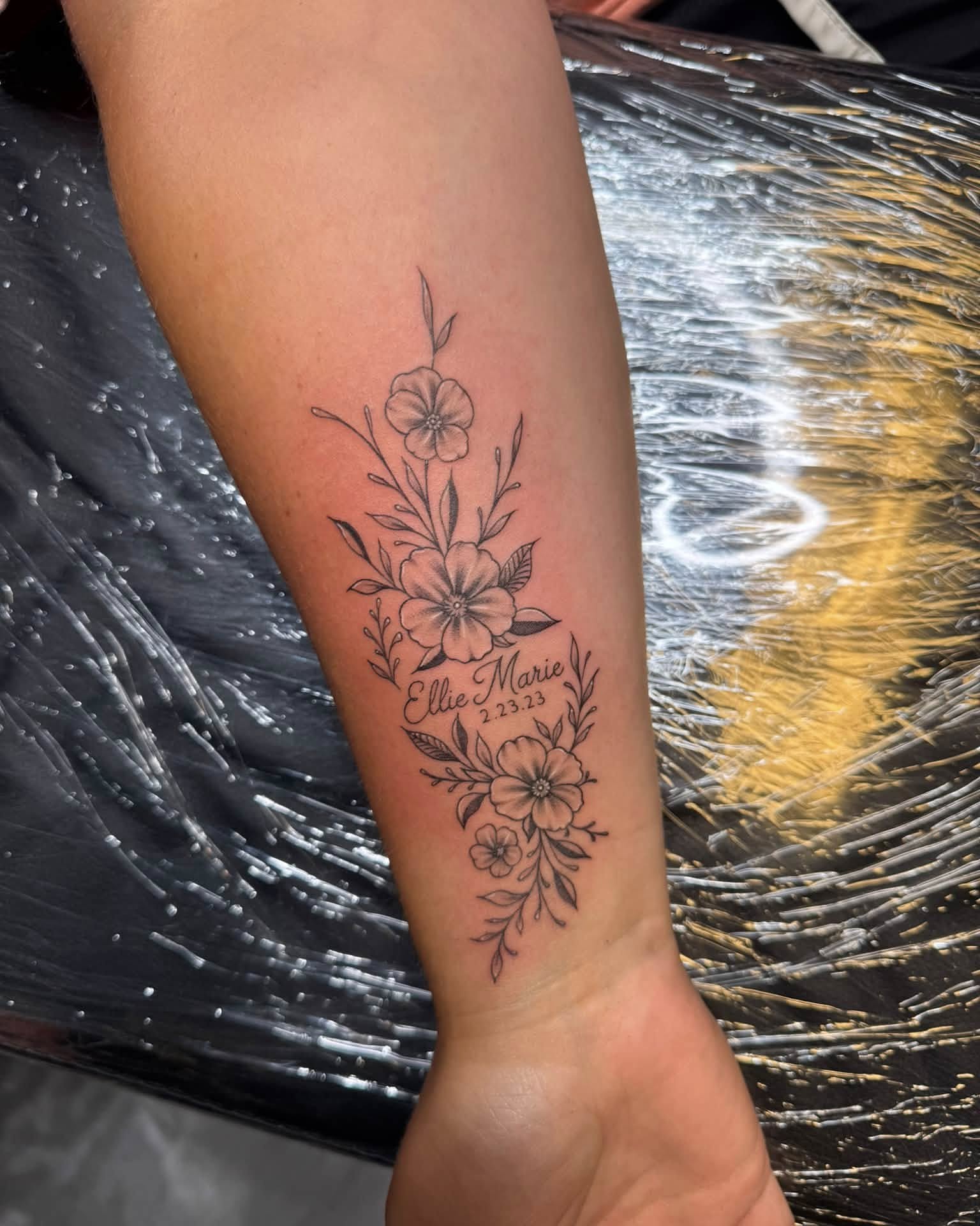 Tattoo by @justinrednourtattoo — black_and_grey